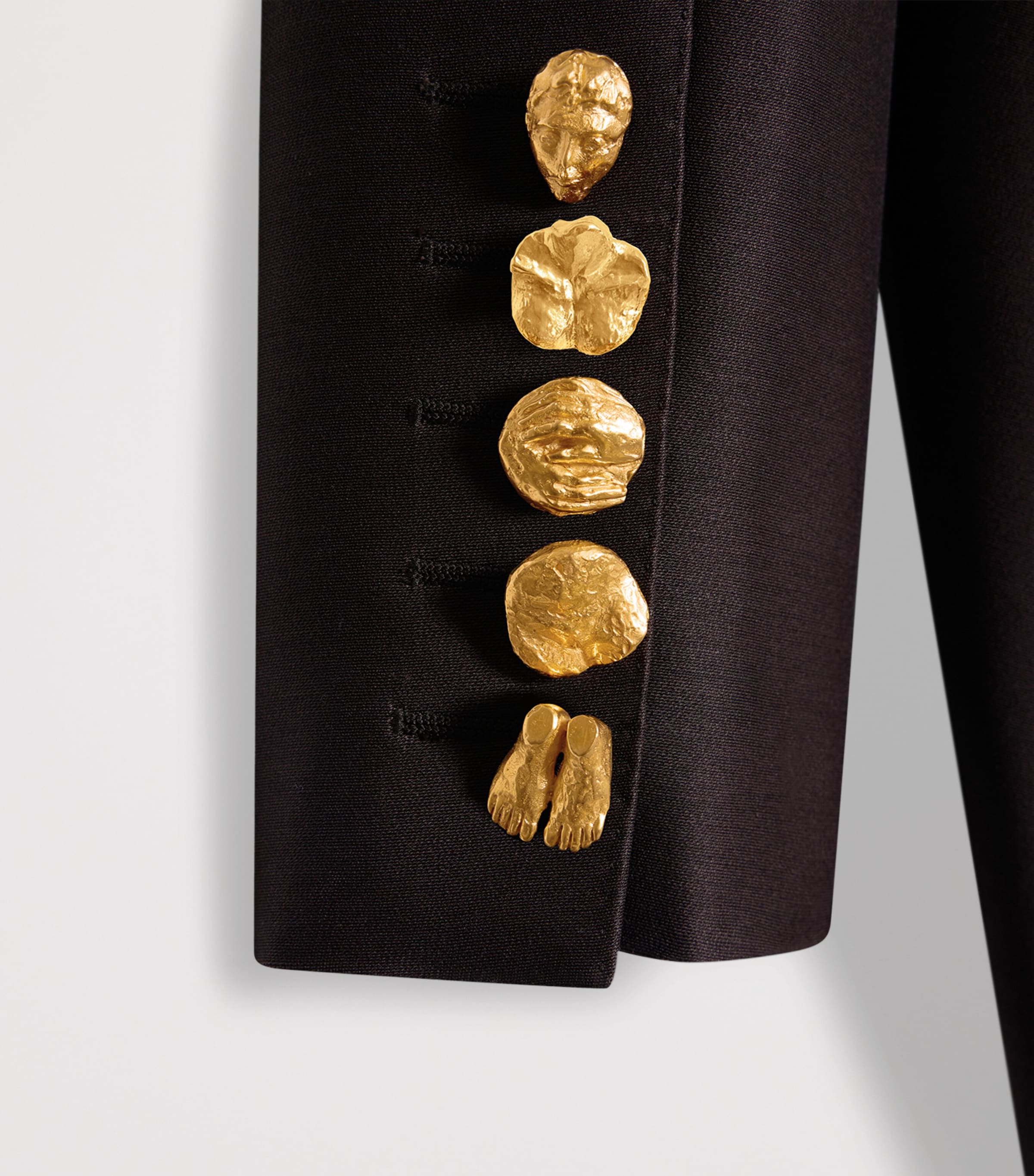Schiaparelli Womens Wool-Silk Demi-Lune Jacket Dark Brown Image 7