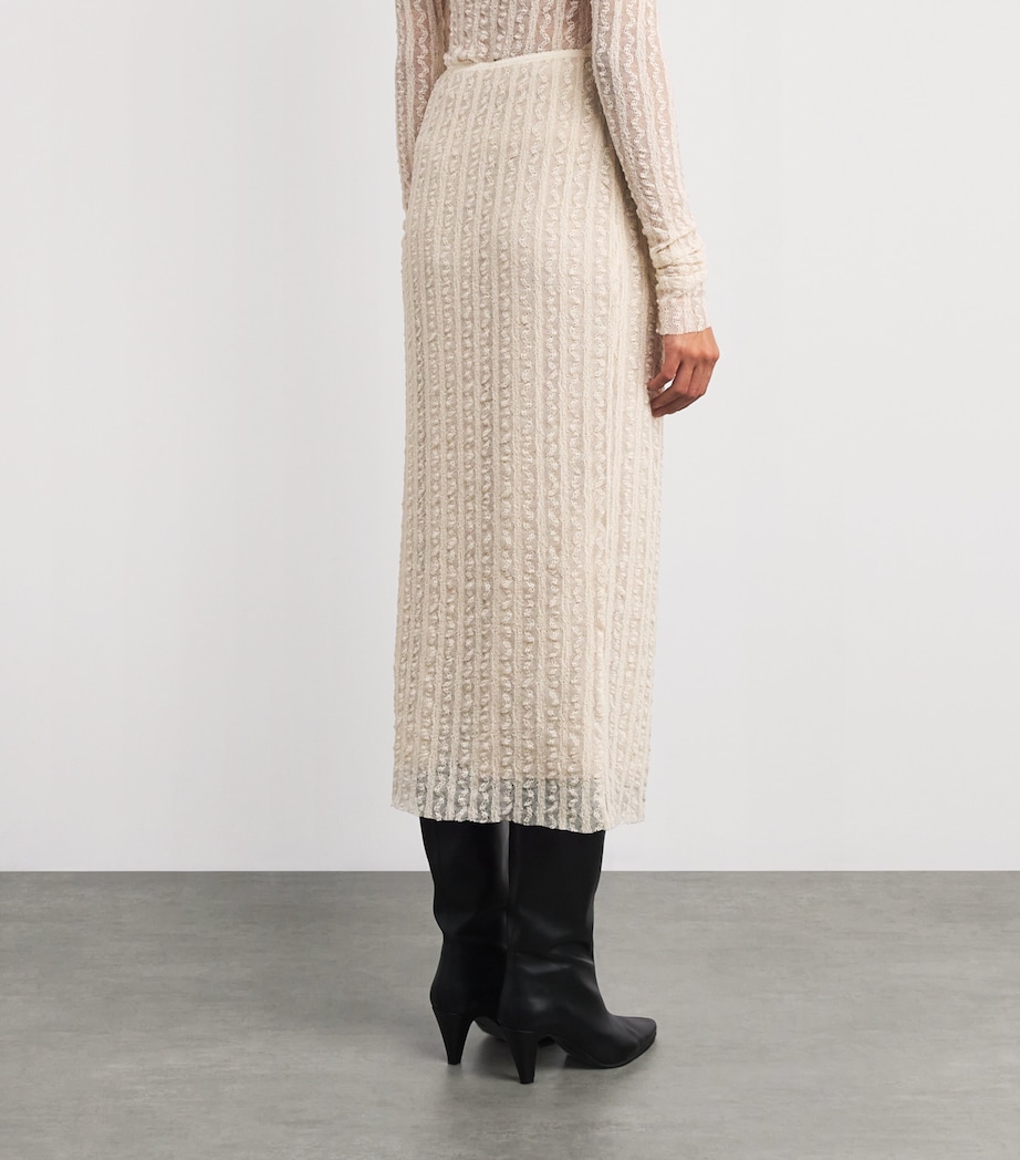 Lace Midi Skirt ECRU Image 4