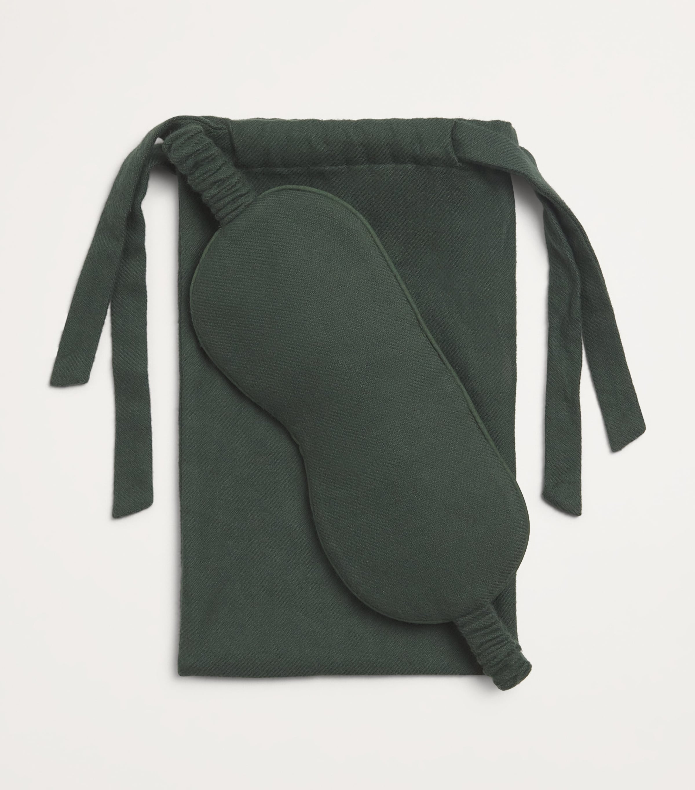 Brushed Cotton Sleep Mask DARK GREEN Image 3