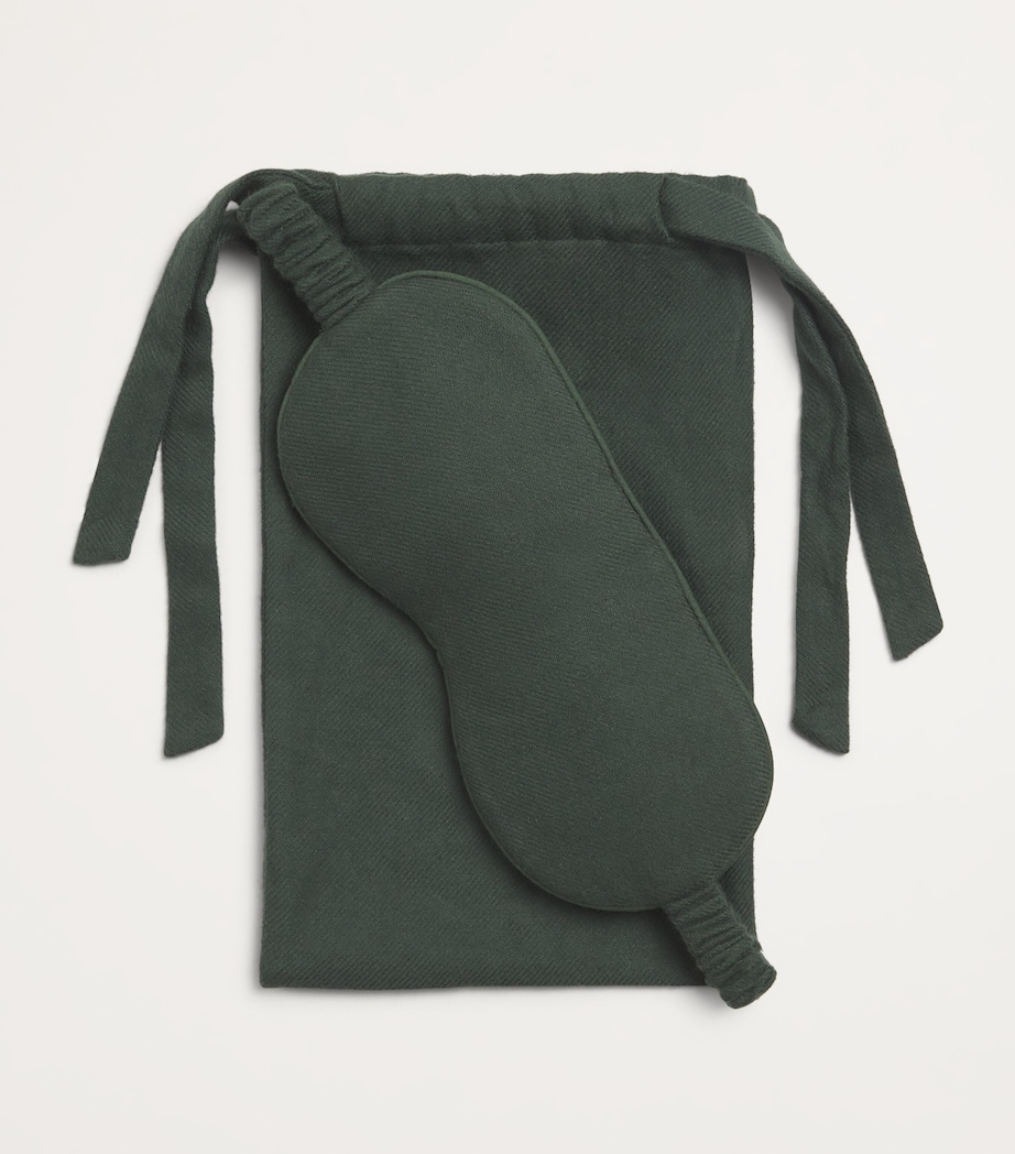 Brushed Cotton Sleep Mask DARK GREEN Image 3
