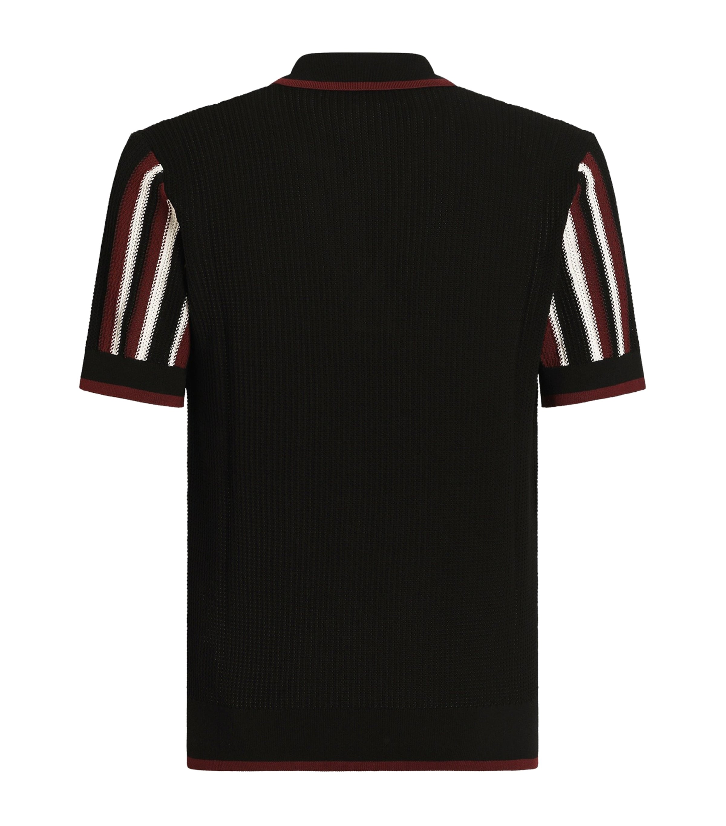 Dolce&Gabbana Mens Cotton Camp-Collar Shirt Nero/b.co/bord Image 2