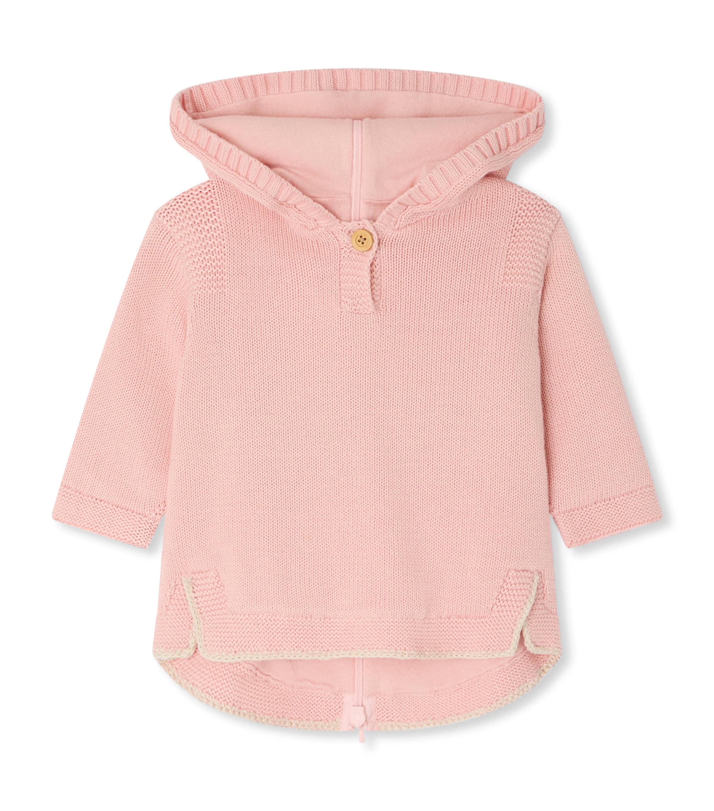 Cotton Longline Hoodie (3-18 Months) ROSE THE Image 1