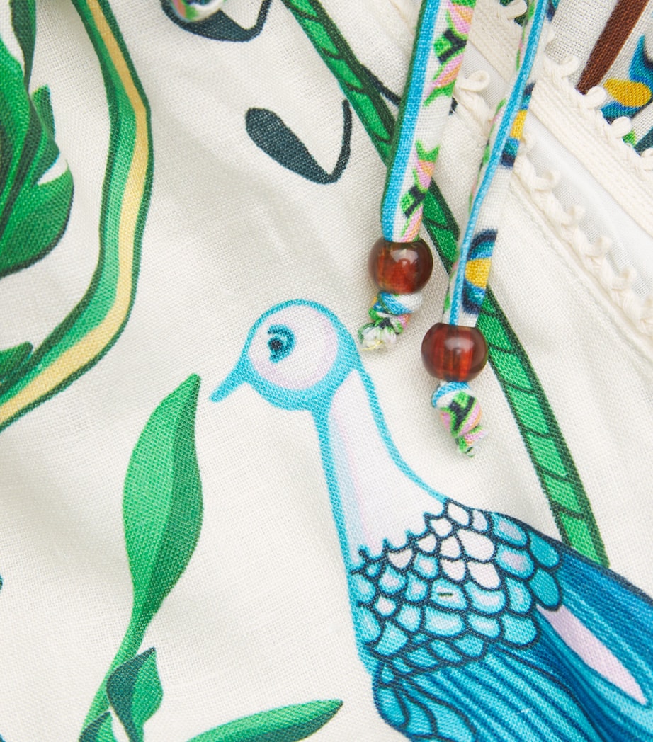 Linen Printed Viktoria Top OFFWHITE MULTICOLOR Image 5