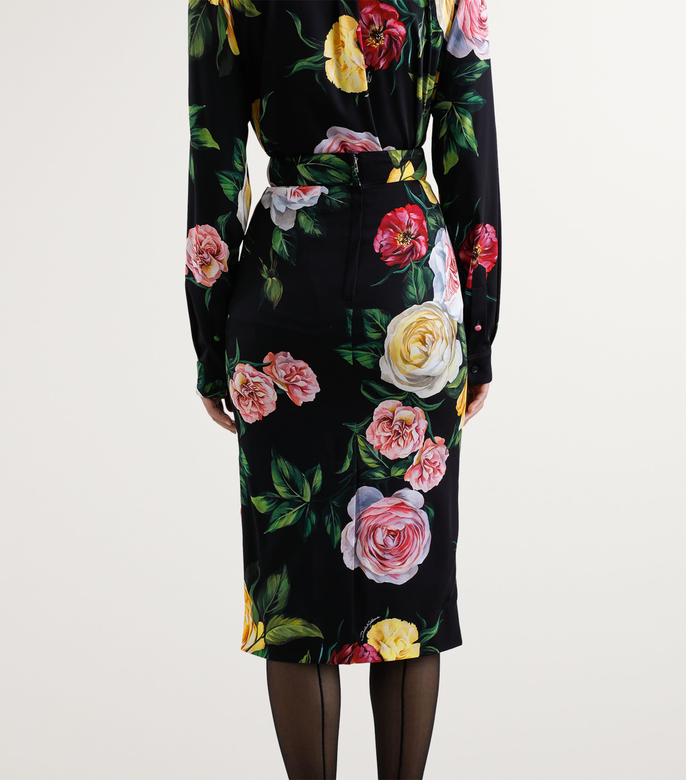 Floral Print Midi Skirt HN5IY-PEONIE/ROSE F. Image 4