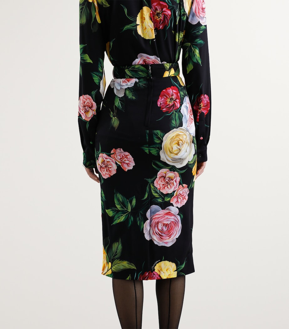 Floral Print Midi Skirt HN5IY-PEONIE/ROSE F. Image 4