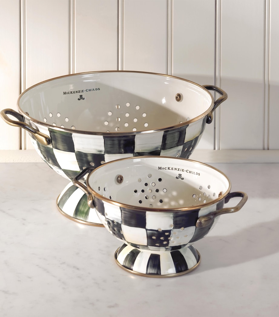 Courtly Check Enamel Colander BLACK Image 2