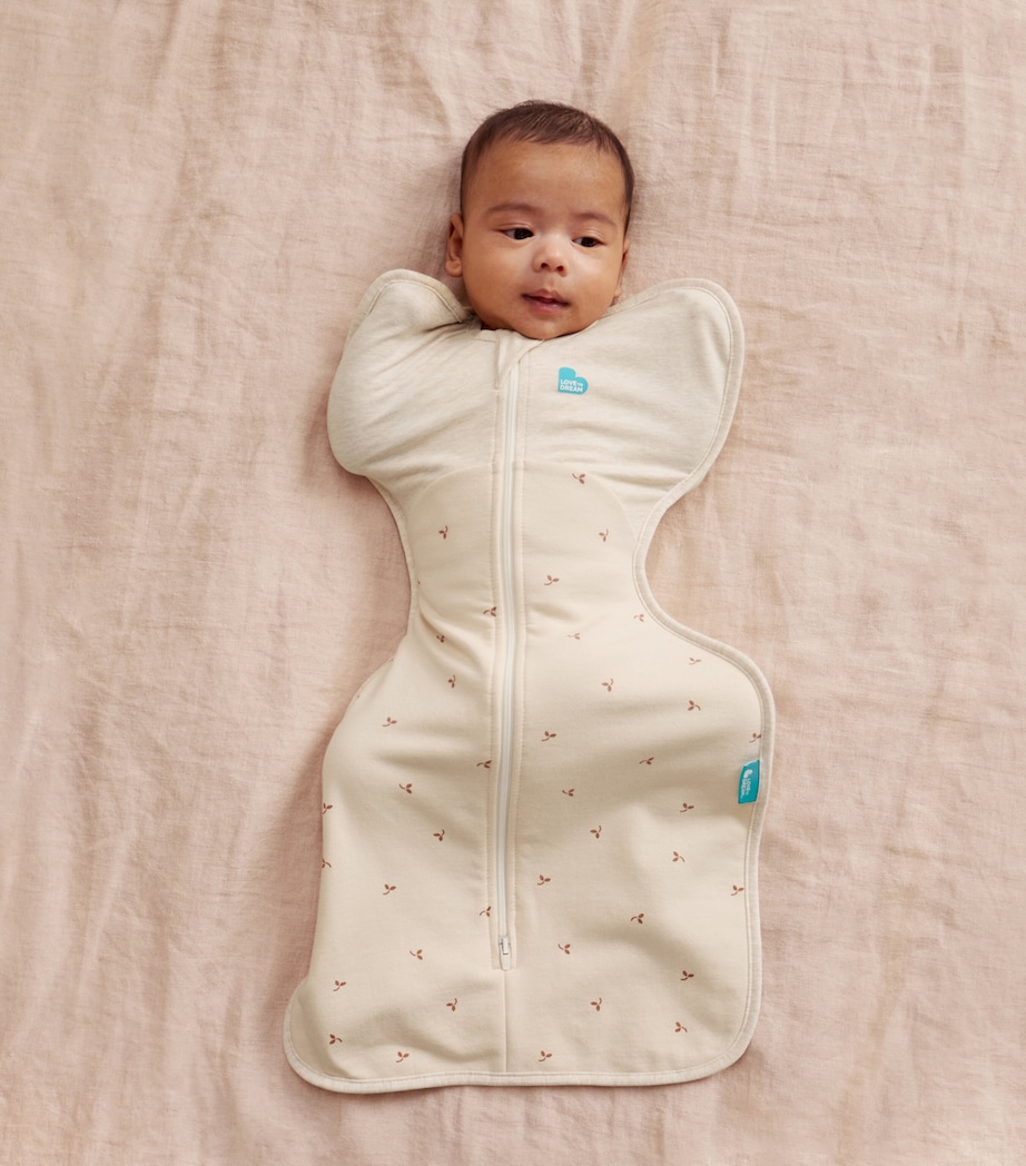 1.5 Tog Stretch-Cotton Twigs Swaddle (Newborn) OATMEAL Image 2