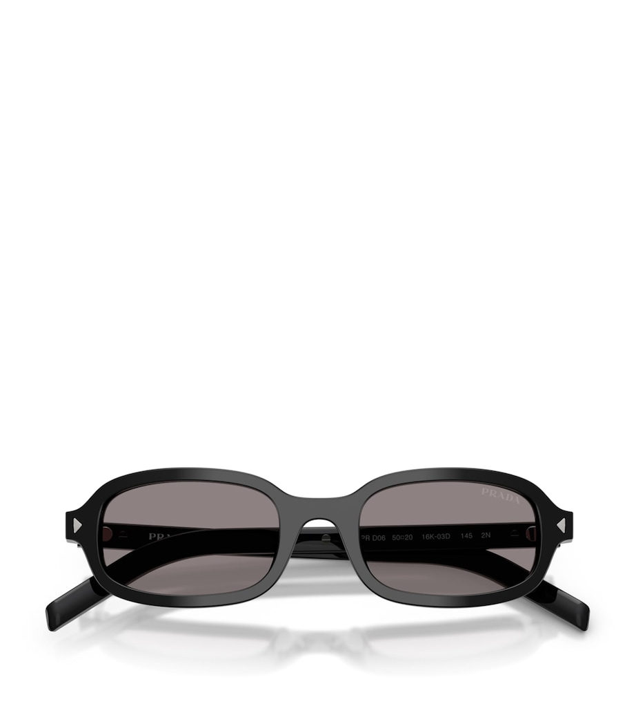 Prada Acetate Oval Sunglasses Black Image 1