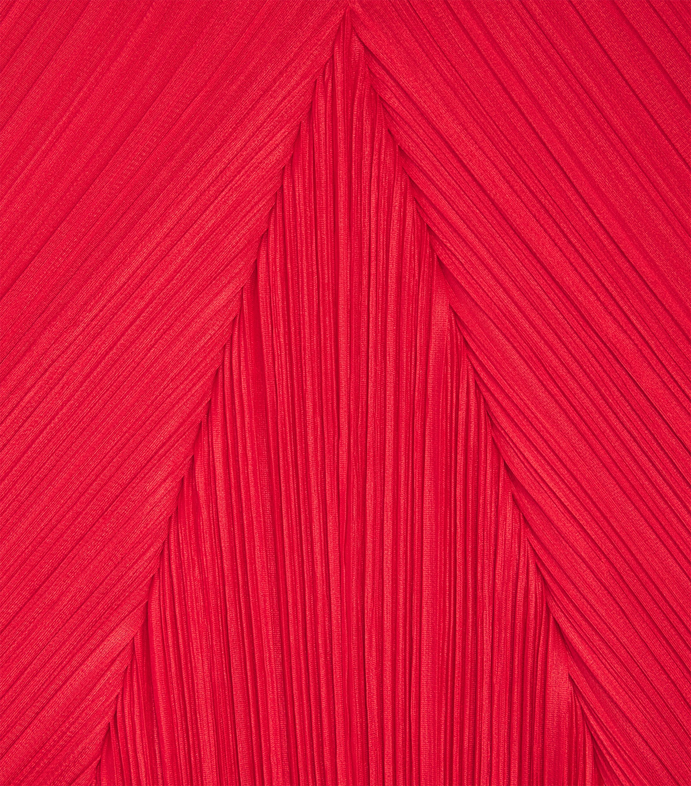 Long-Sleeve Midi Dress RED Image 5