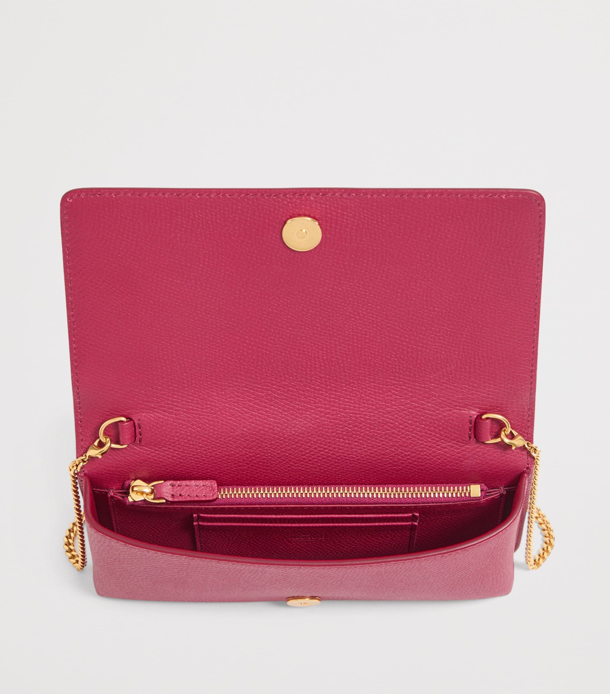 Valentino Garavani Leather Vlogo Signature Chain Wallet Image 5