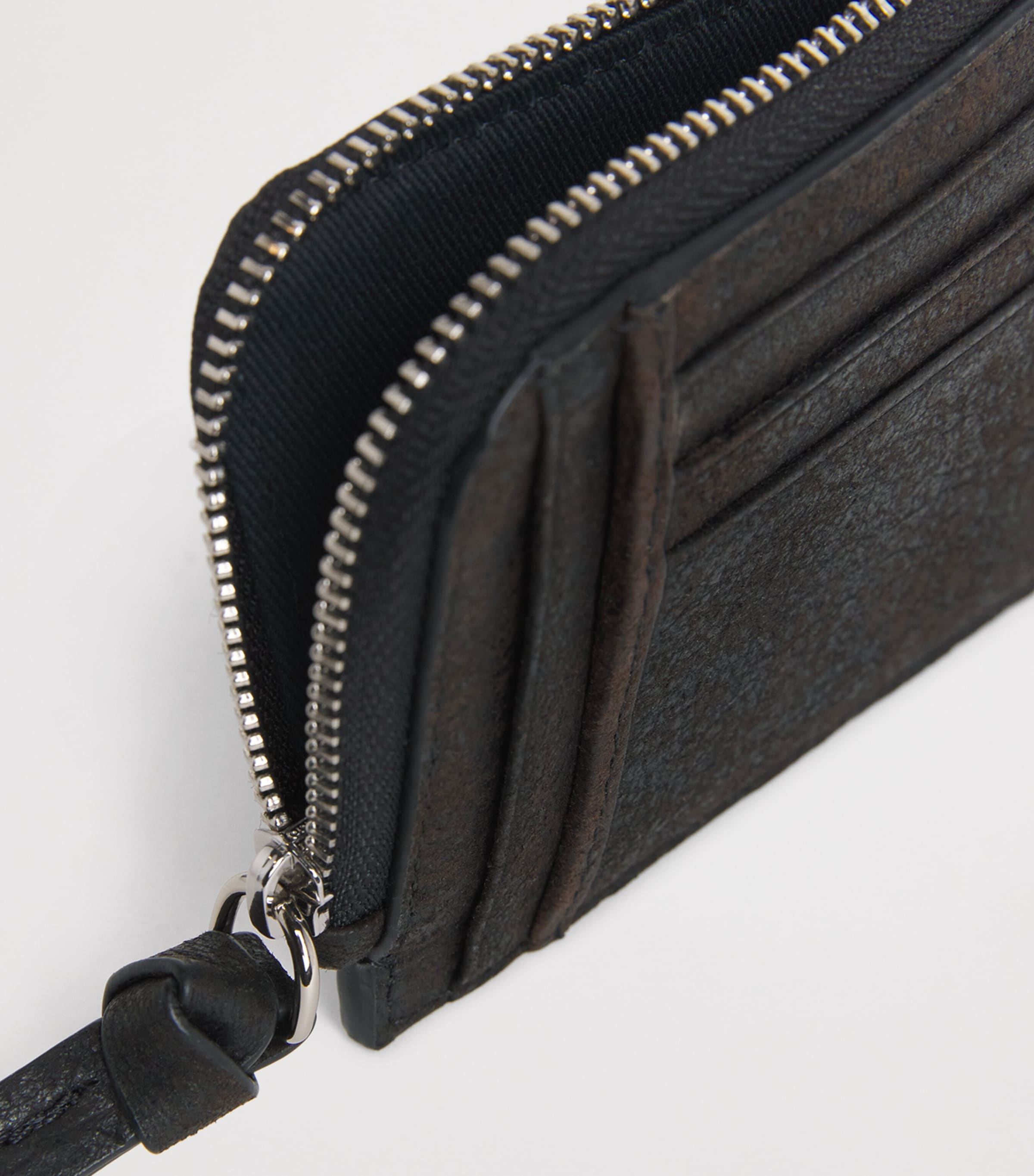 Vivienne Westwood Leather Zipped Logo Card Holder Dark Brown Image 3