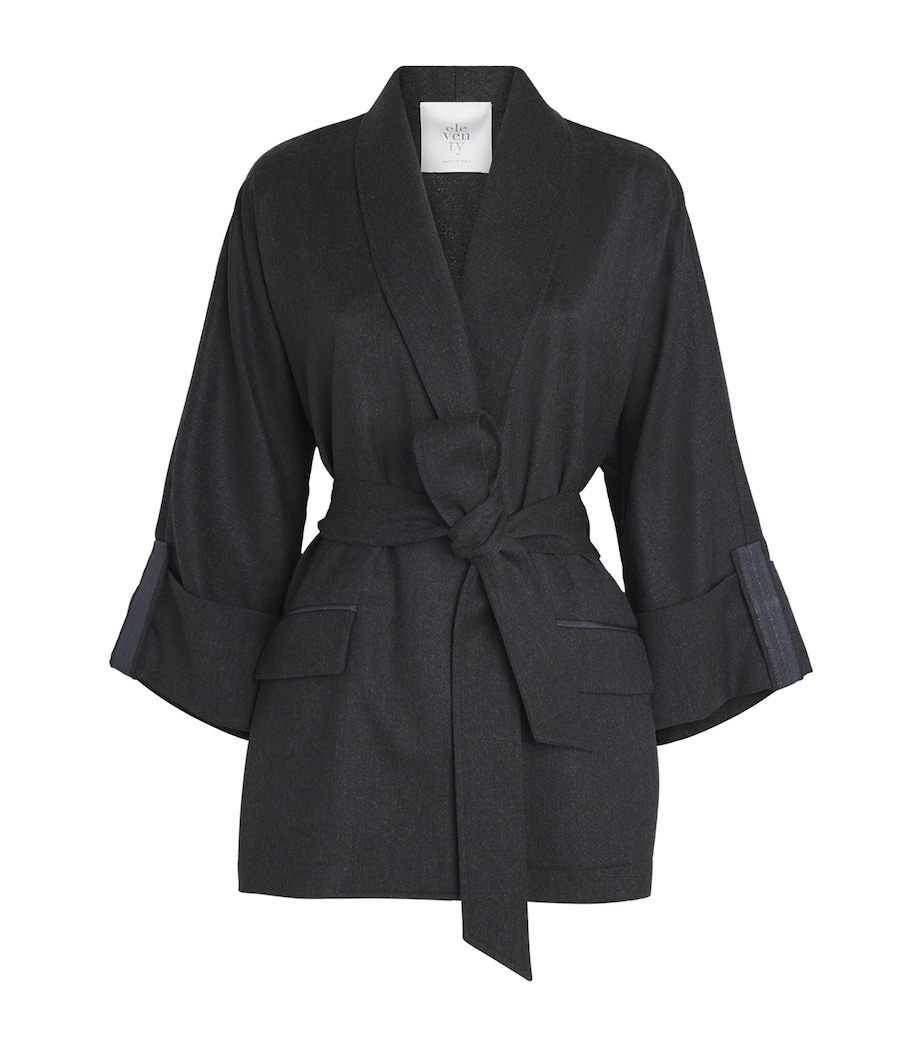 Wool-Blend Belted Jacket CARBONE Image 1