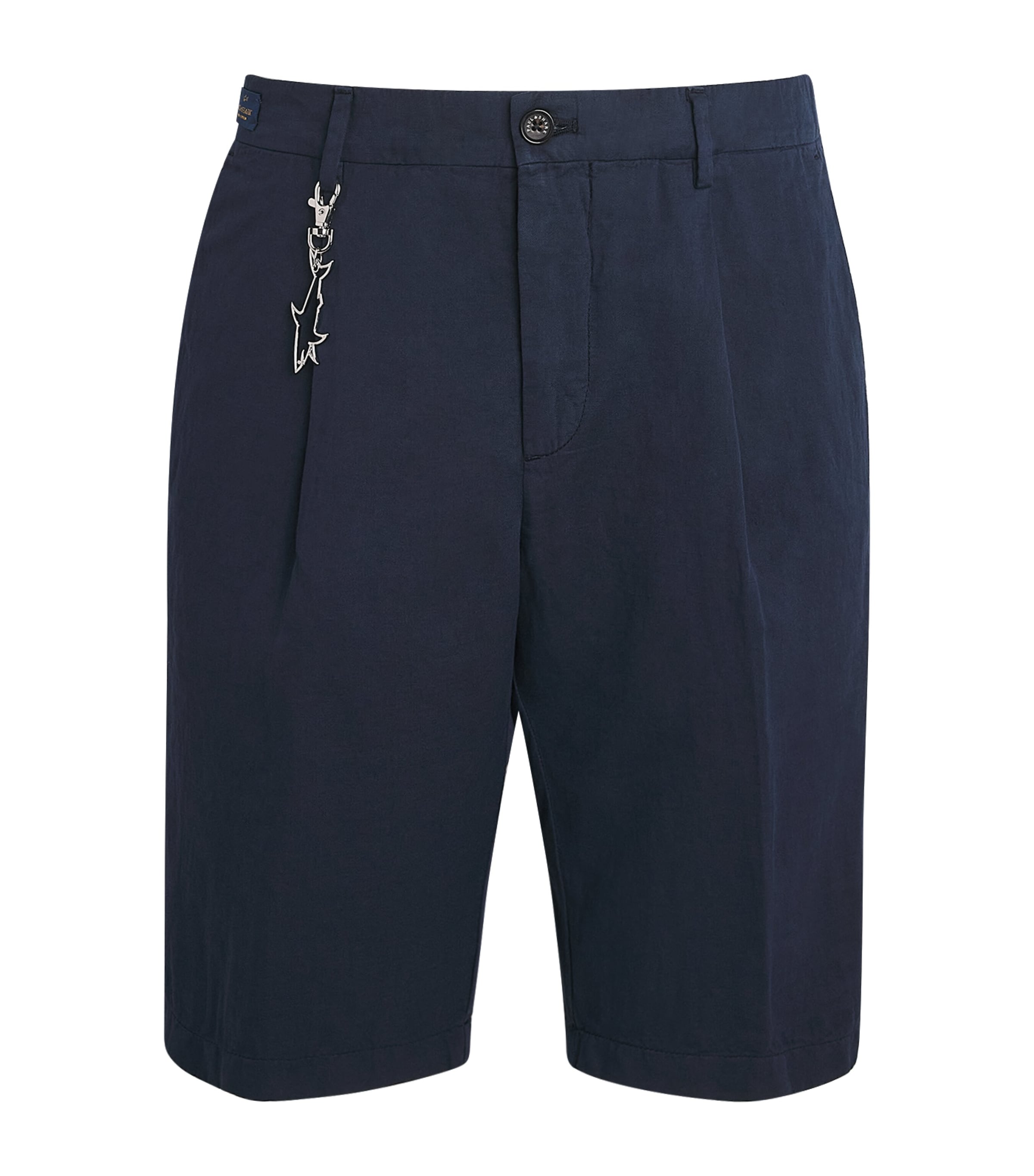 Cotton-Linen Bermuda Shorts 013 BLUE Image 1