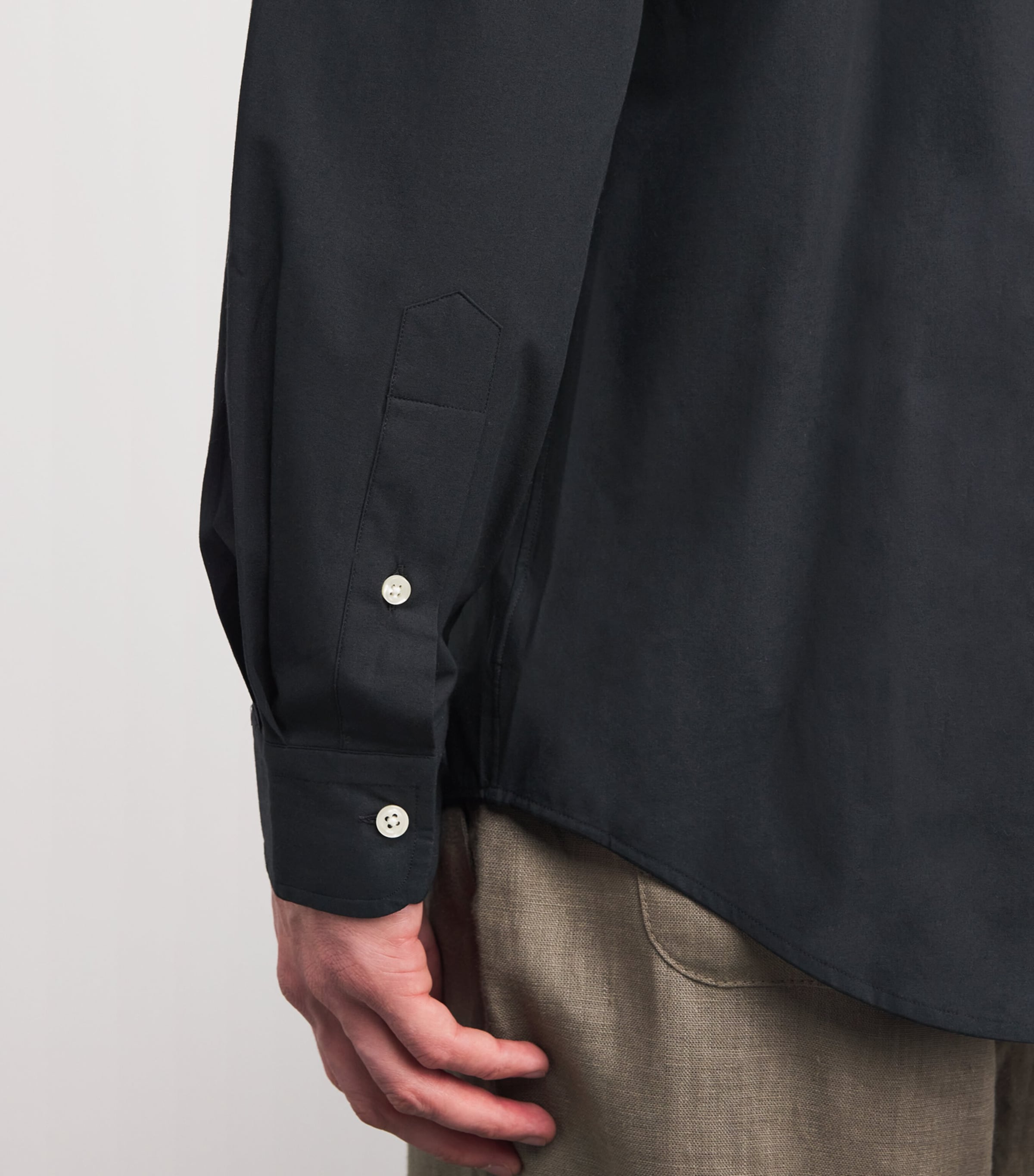 Polo Ralph Lauren Black Poplin Custom Fit Shirt | Harrods US