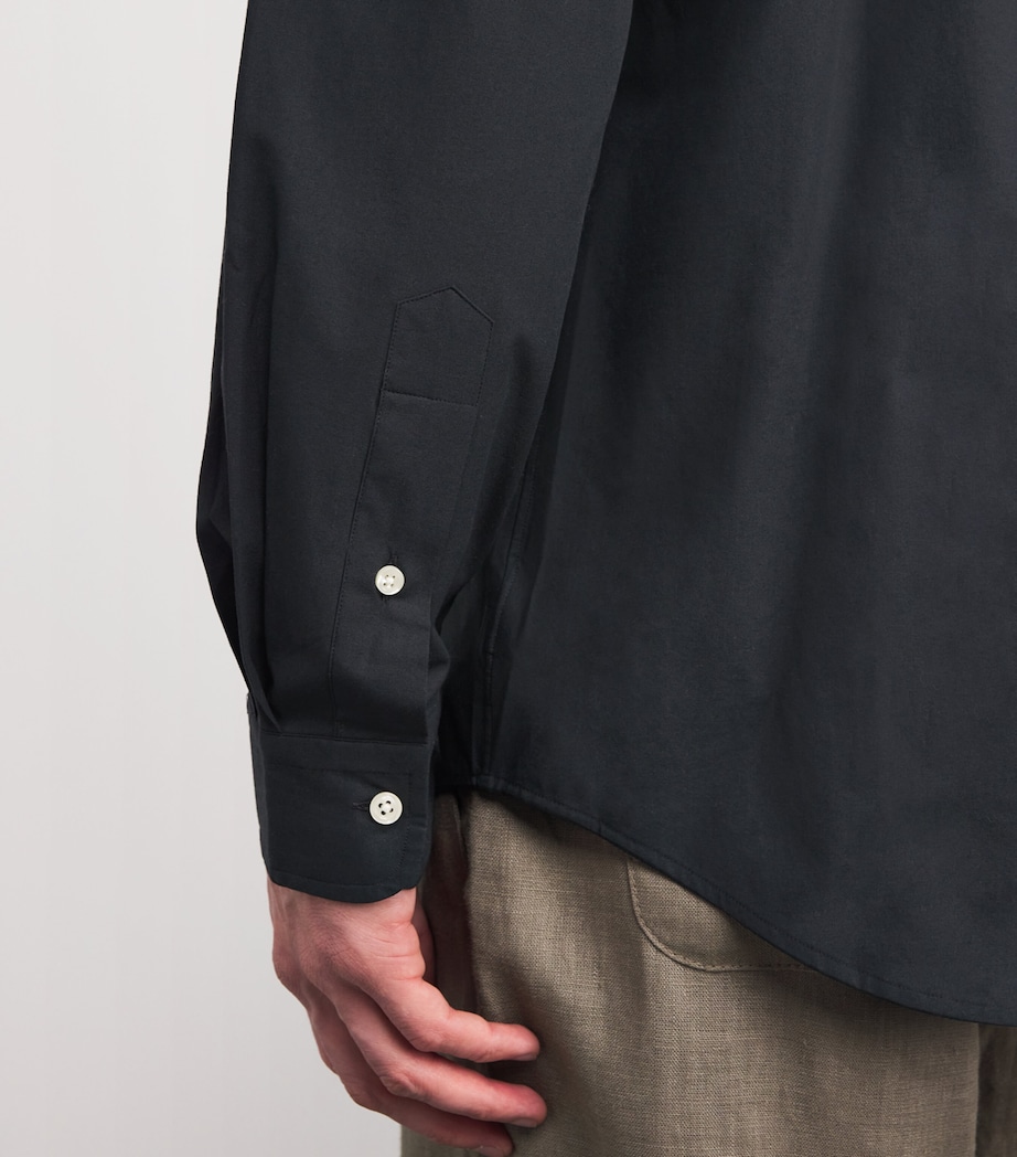 Poplin Custom Fit Shirt POLO BLACK Image 6