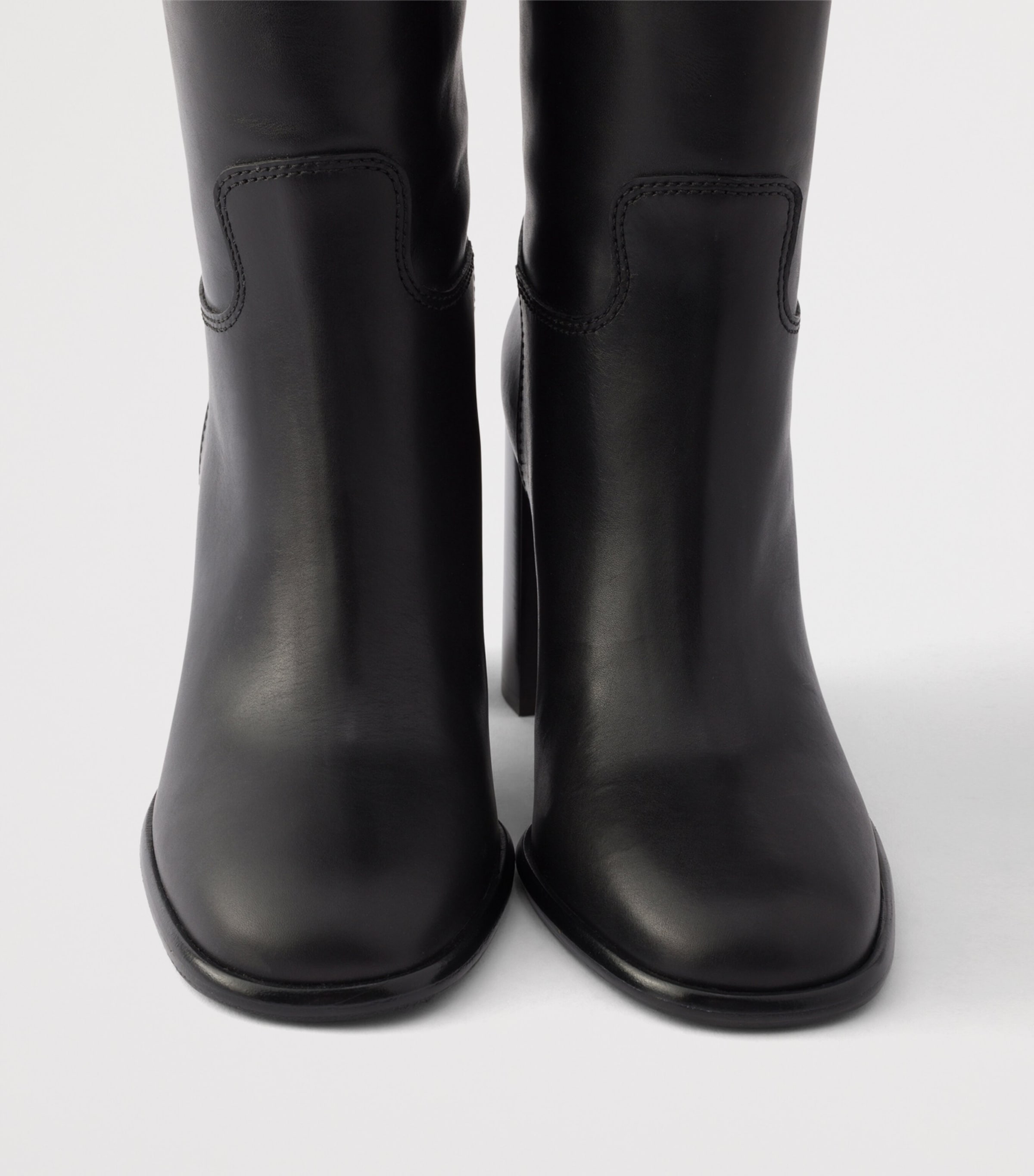 Prada Leather Knee-High Boots 85 Black Image 5