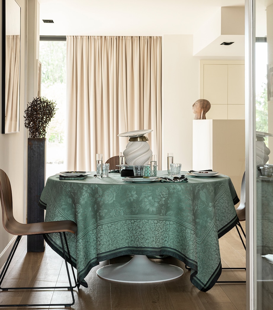 Linen Romance Tablecloth (175cm x 320cm) GREEN Image 2