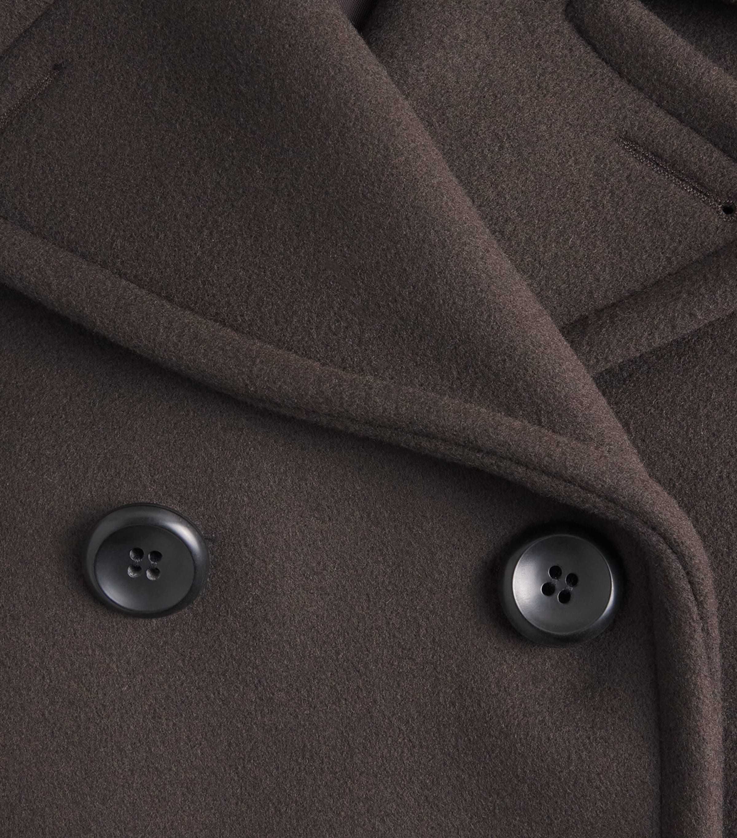 Sandro Paris Mens Wool-Blend Peacoat Taupe / Kaki Image 6
