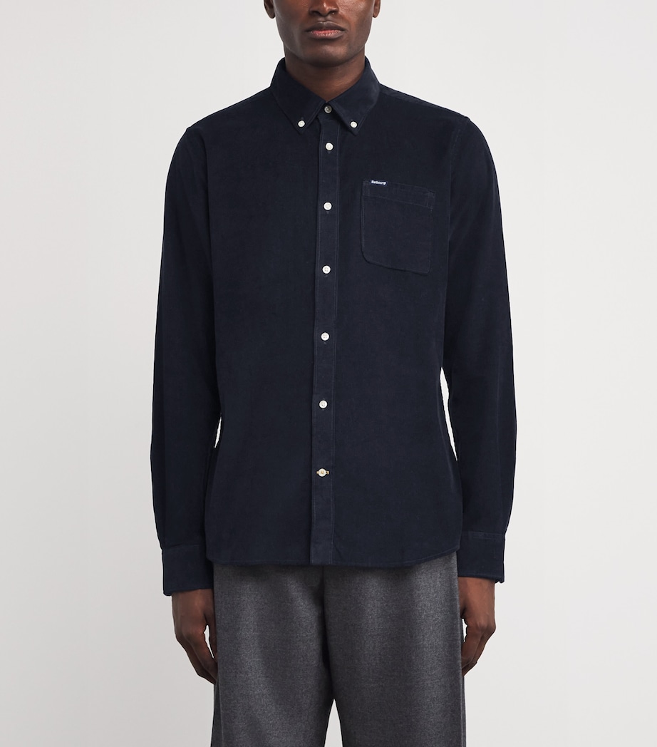Cotton Corduroy Tailored Ramsey Shirt NAVY Image 3