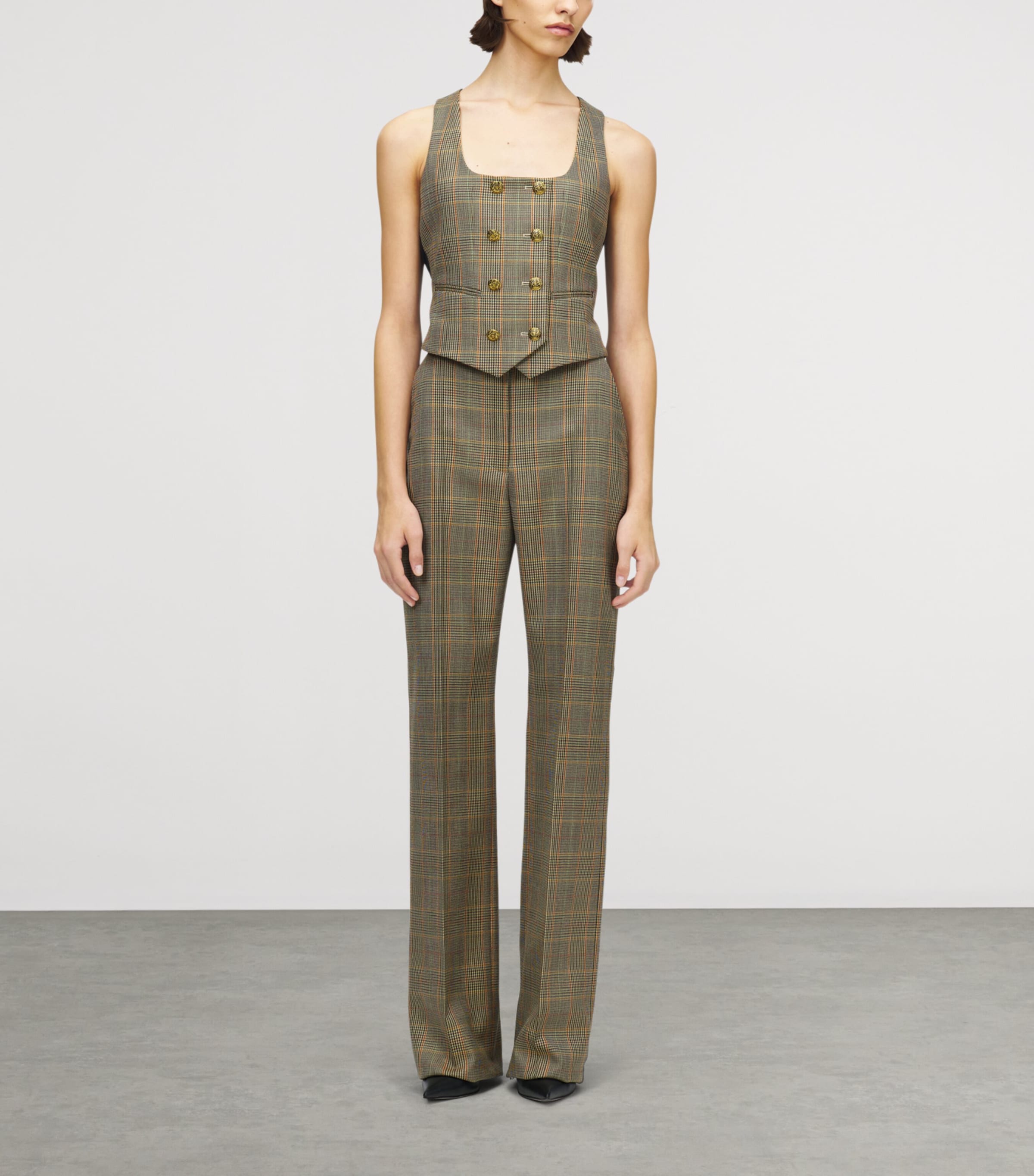 Wool Check Trousers 9101 Image 2