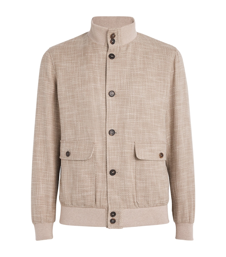 Wool-Blend Bomber Jacket NATURAL 6C125 001 Image 1