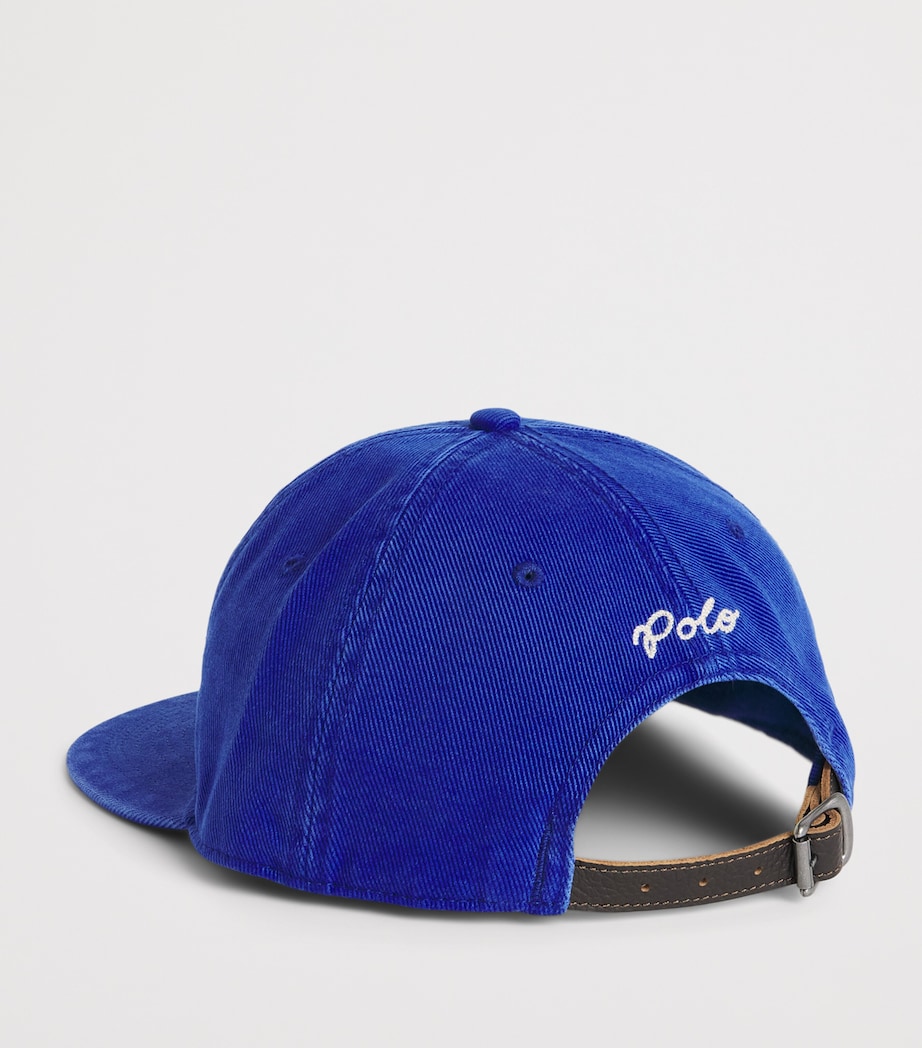 Polo Ralph Lauren Corduroy Script Baseball Cap Classic Azure Image 3