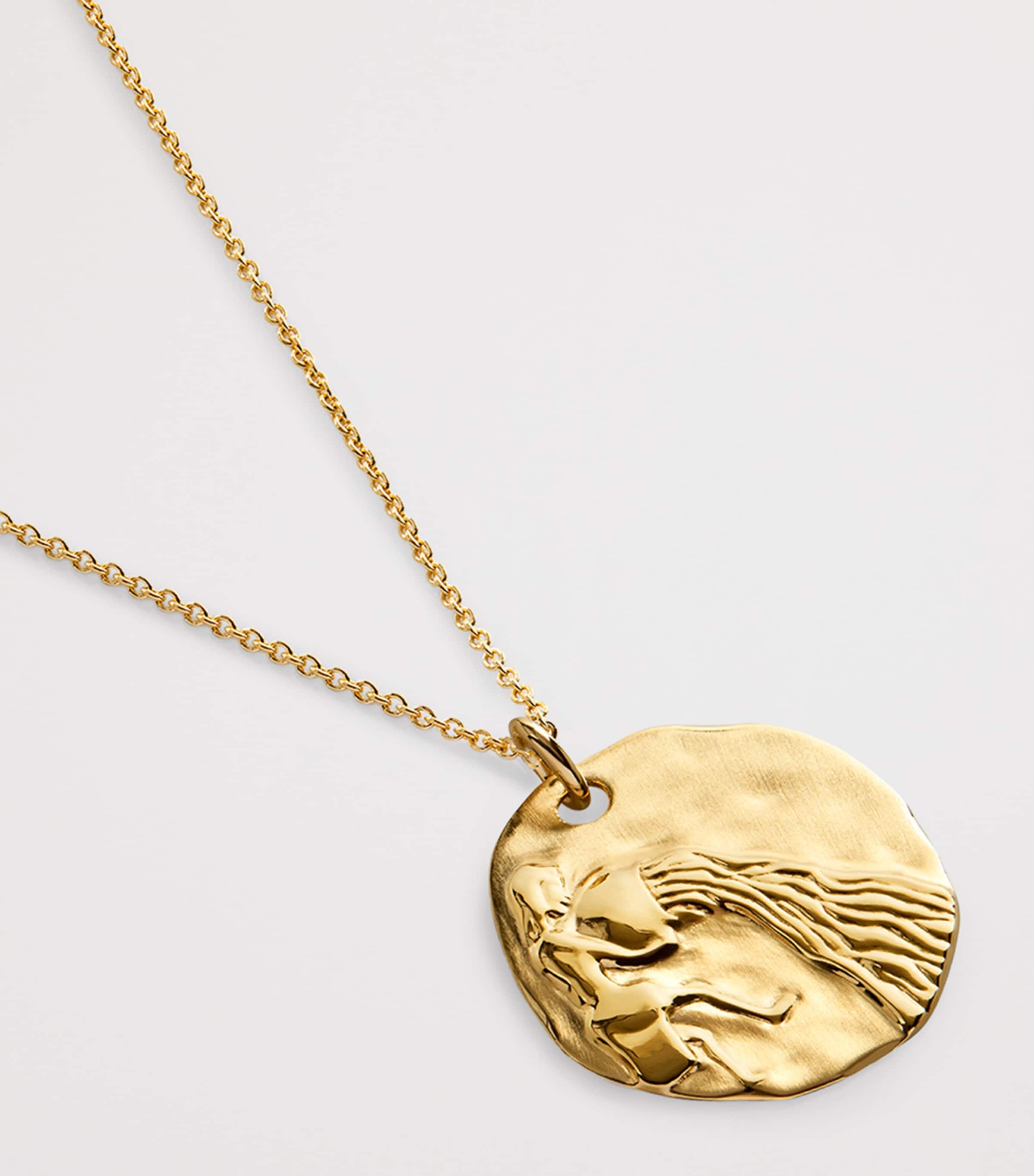Monica Vinader Gold Vermeil Zodiac Aquarius Necklace Gold Vermeil Image 3
