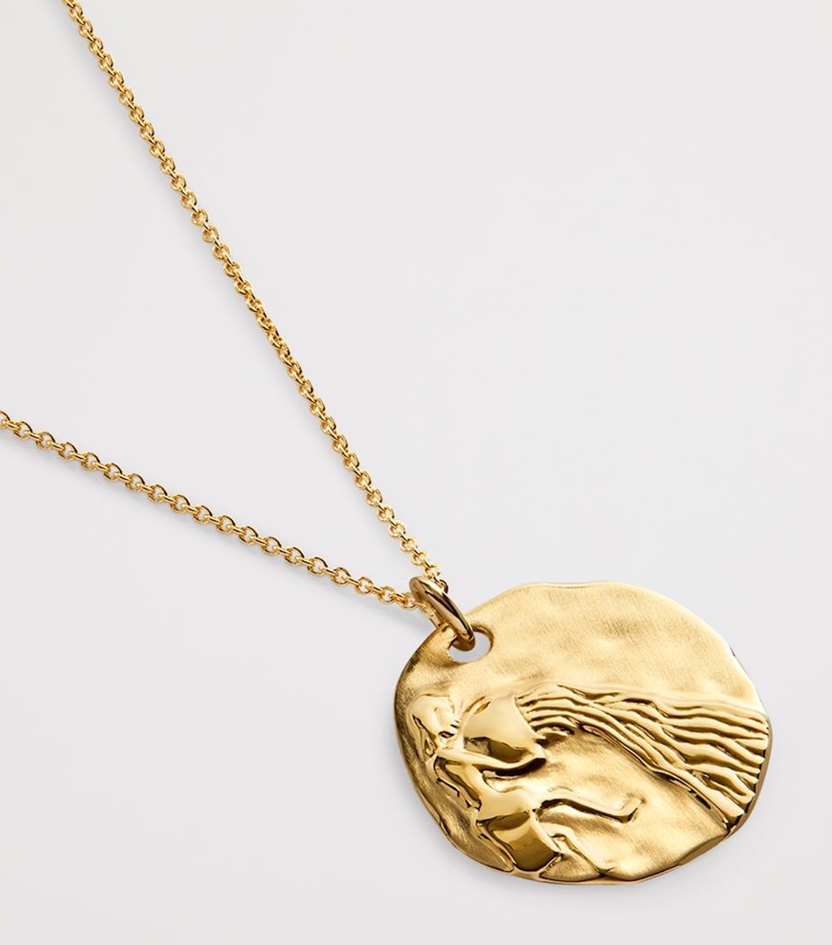Monica Vinader Gold Vermeil Zodiac Aquarius Necklace Gold Vermeil Image 3