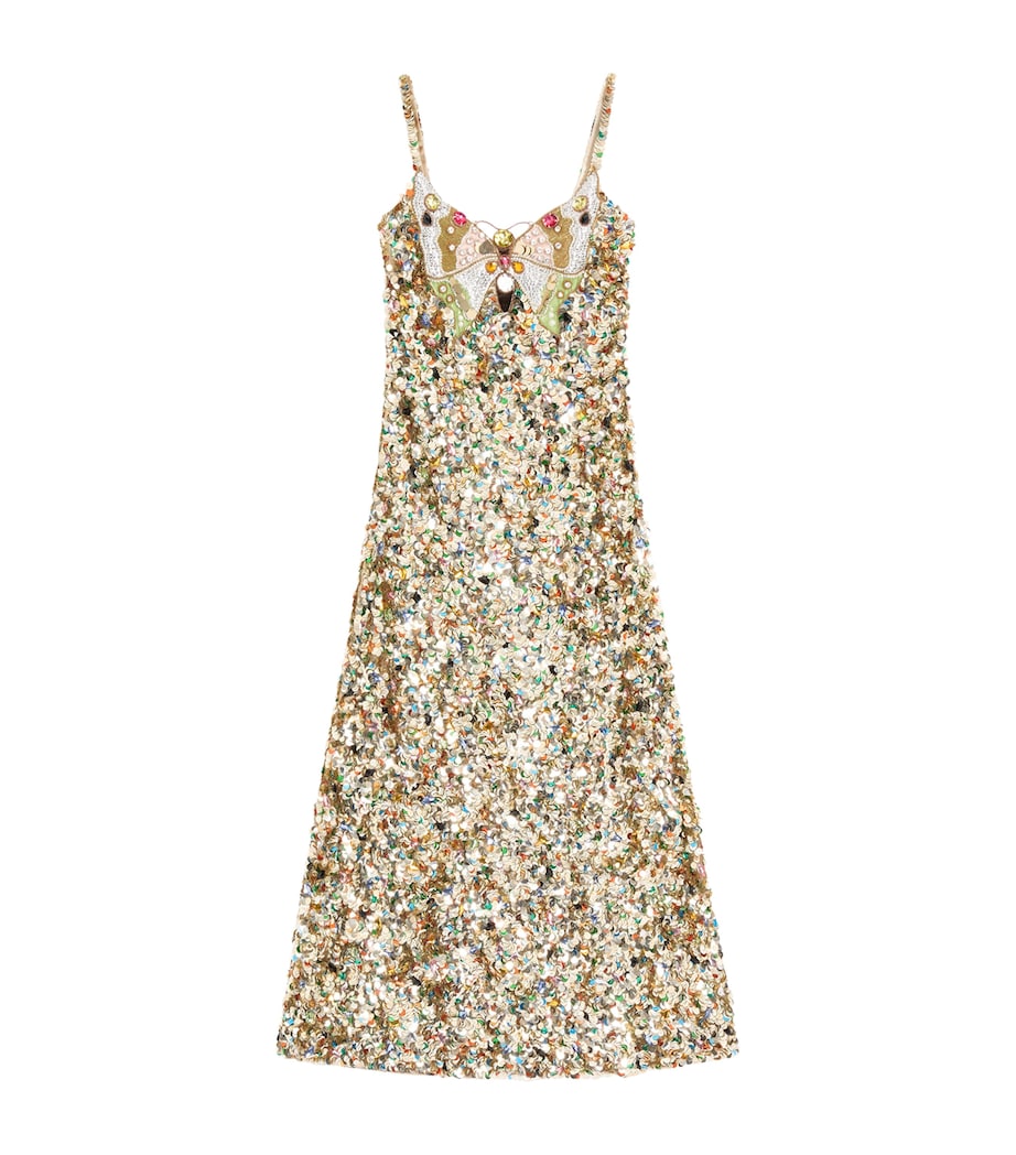 Valentino Womens Embellished Maxi Dress Image 1