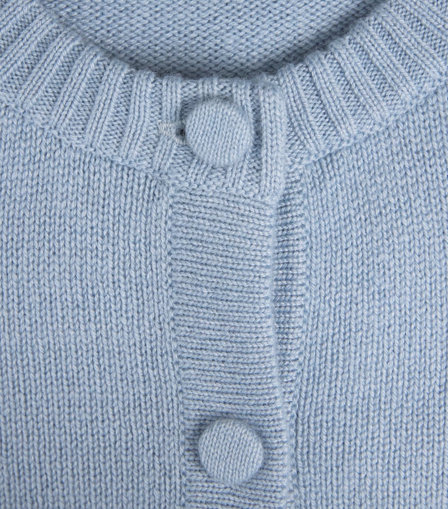 Agnona Womens Cashmere Lipstick Cardigan Bl Drk Pwdr Image 6