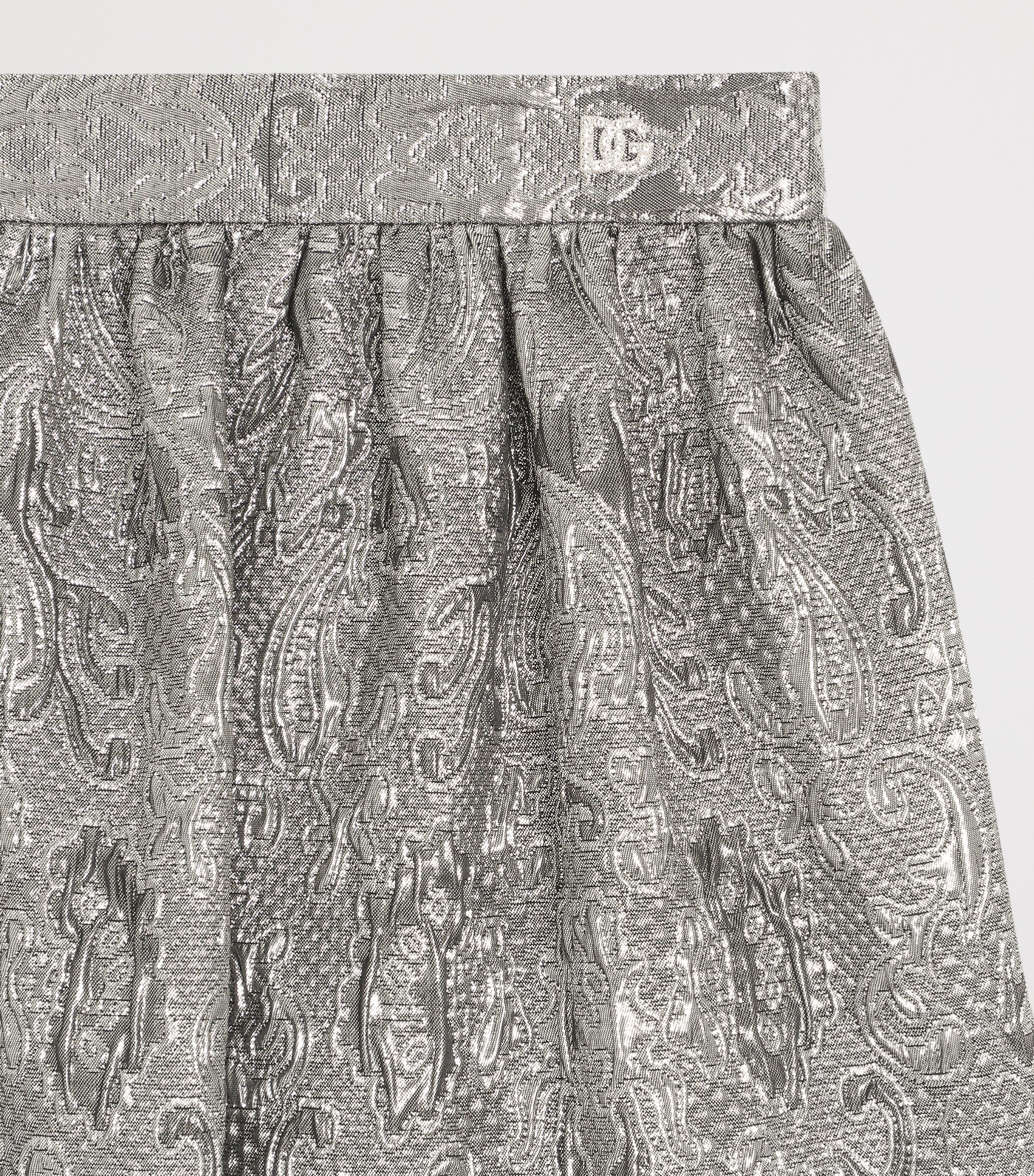 Dolce&Gabbana Kids Brocade Skirt (8-12+ Years) Silver Image 3