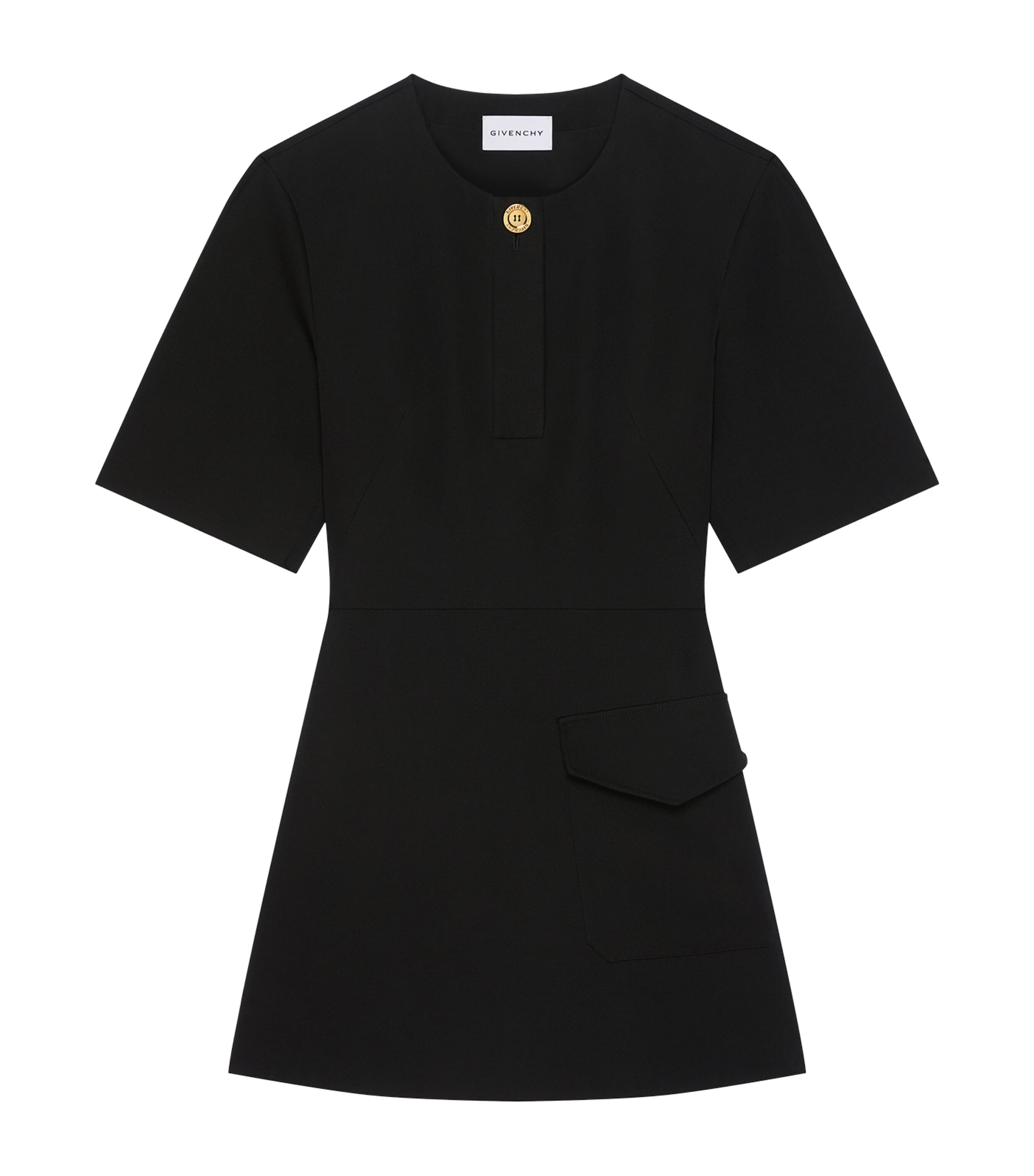 Givenchy Womens Cocoon Mini Dress Black Image 1