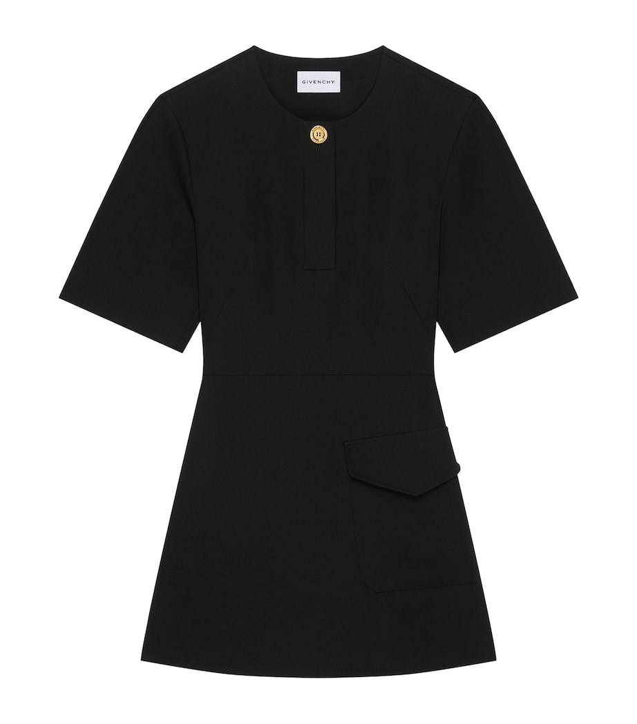 Givenchy Womens Cocoon Mini Dress Black Image 1