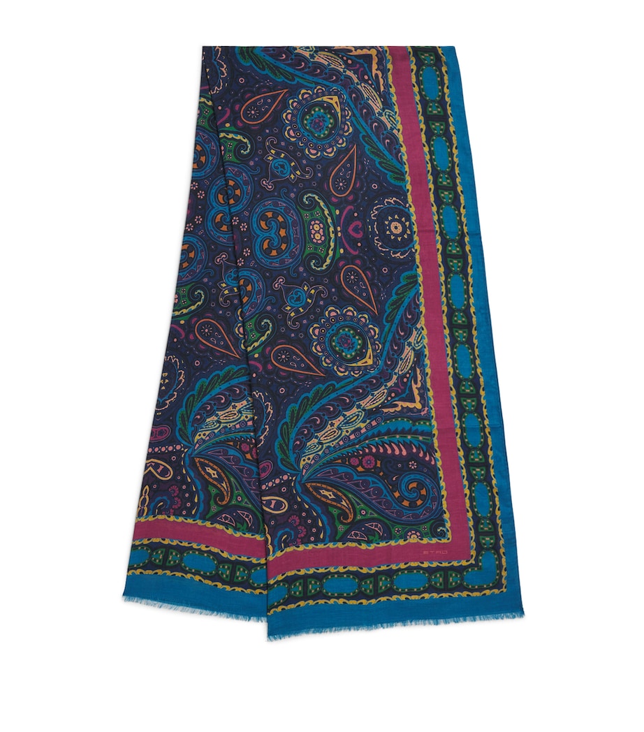 Modal-Cashmere Paisley Scarf X0887 Image 1