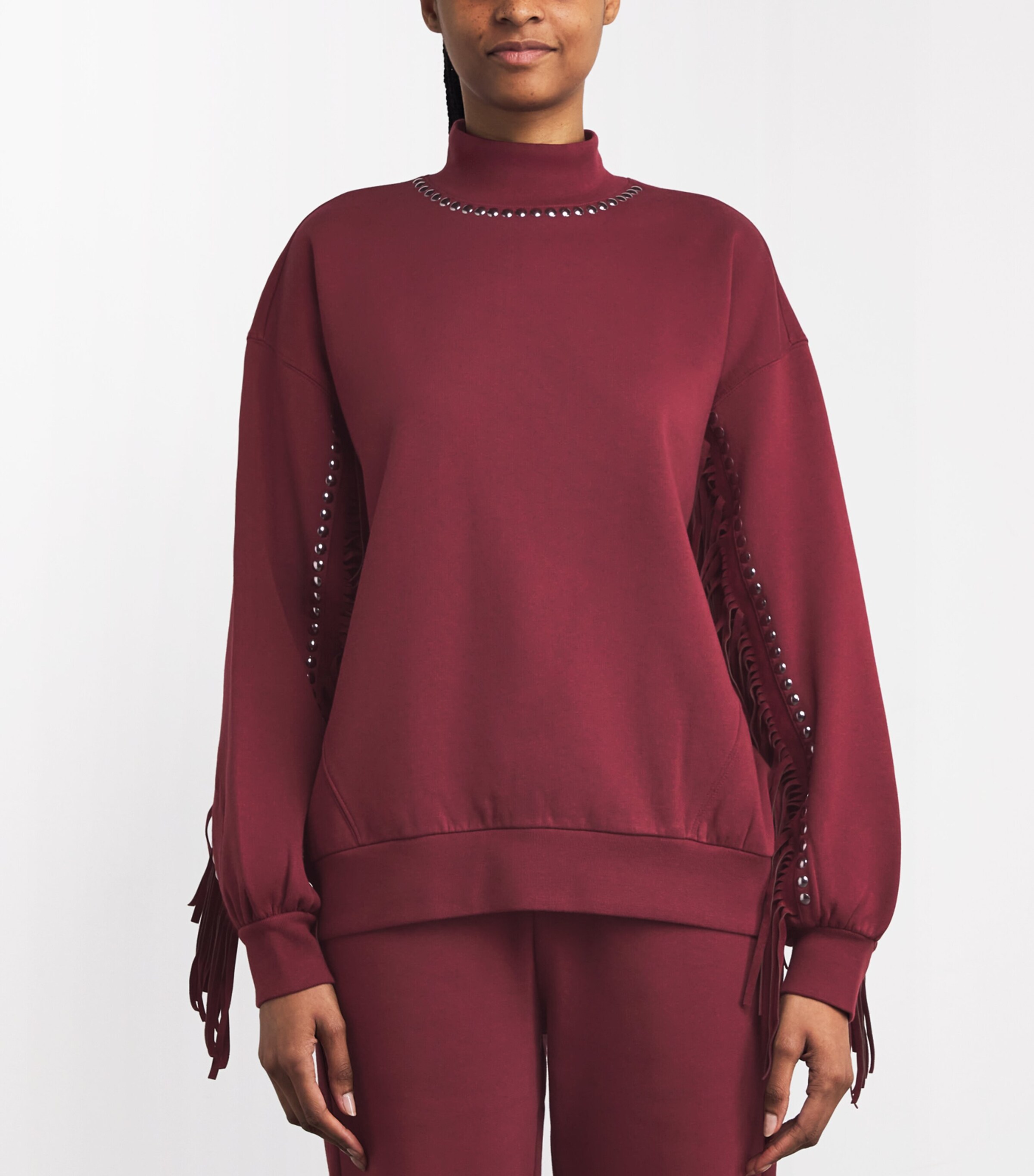 Organic Cotton-Blend Frenzy Sweatshirt 4748 VINO ROSSO Image 3