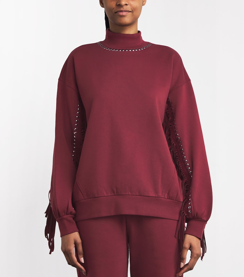 Organic Cotton-Blend Frenzy Sweatshirt 4748 VINO ROSSO Image 3