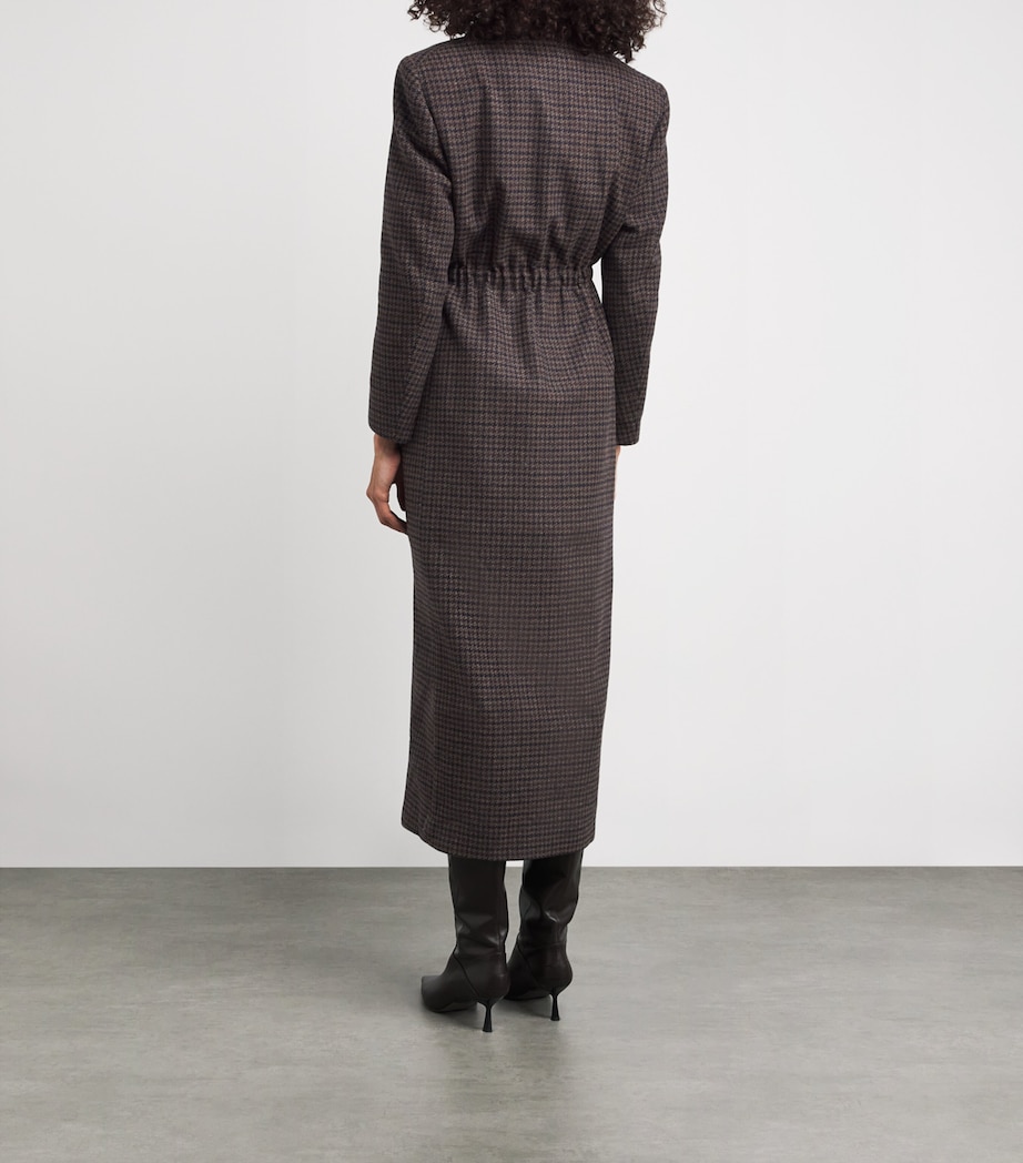 Houndstooth Mikado Anyway Coat 0001 BROWN Image 4