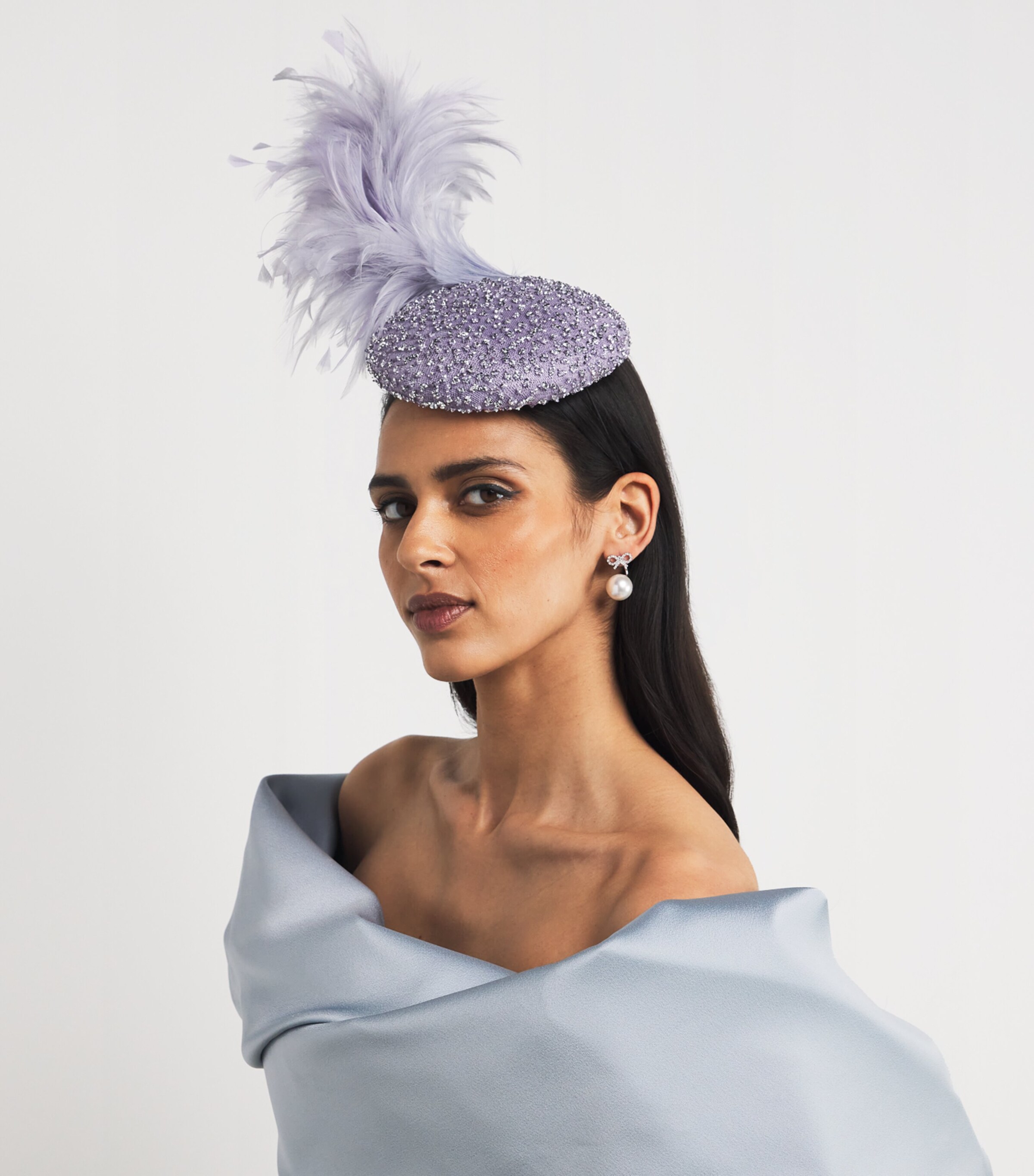 Embellished Bellini Fascinator LILAC / SILVER Image 4
