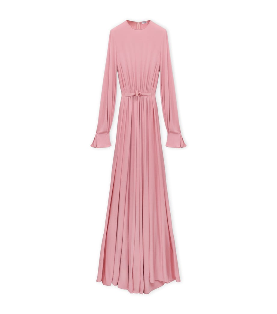 Jersey Draped Maxi Dress PINK Image 1