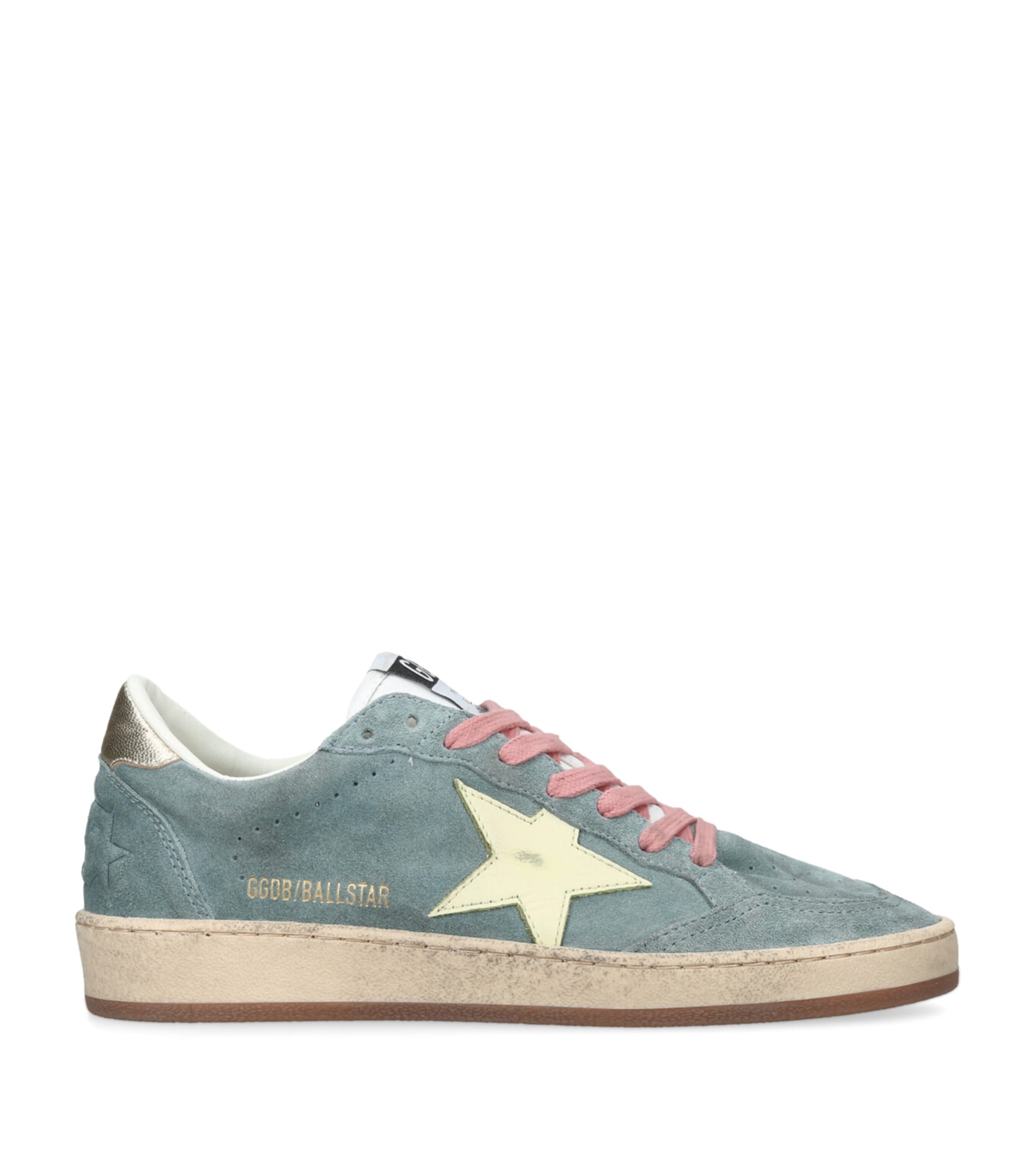 Golden Goose Suede Ball Star Sneakers In Blue