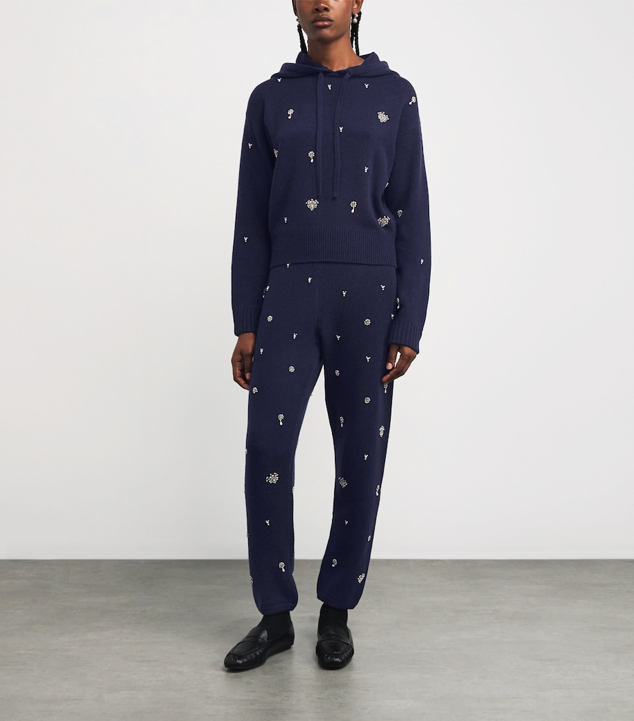 Wool-Cashmere Embellished Karmen Hoodie MIDNIGHT Image 2