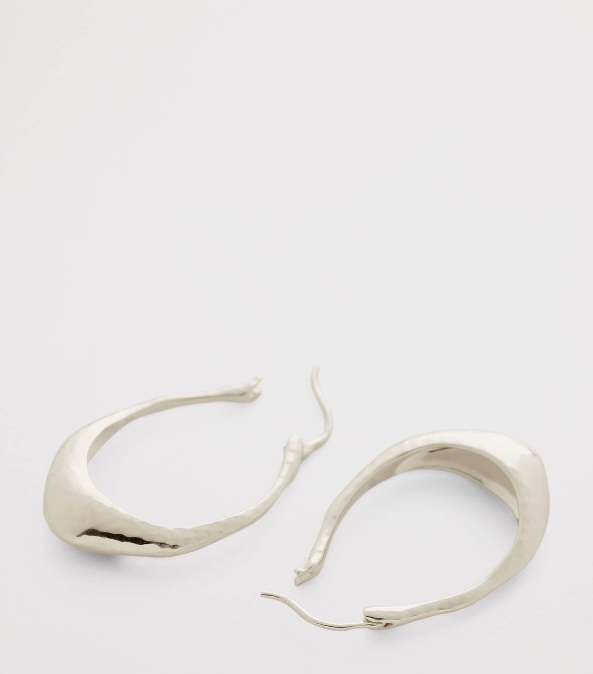 Monica Vinader Medium Sterling Silver Deia Hoop Earrings Sterling Silver Image 2