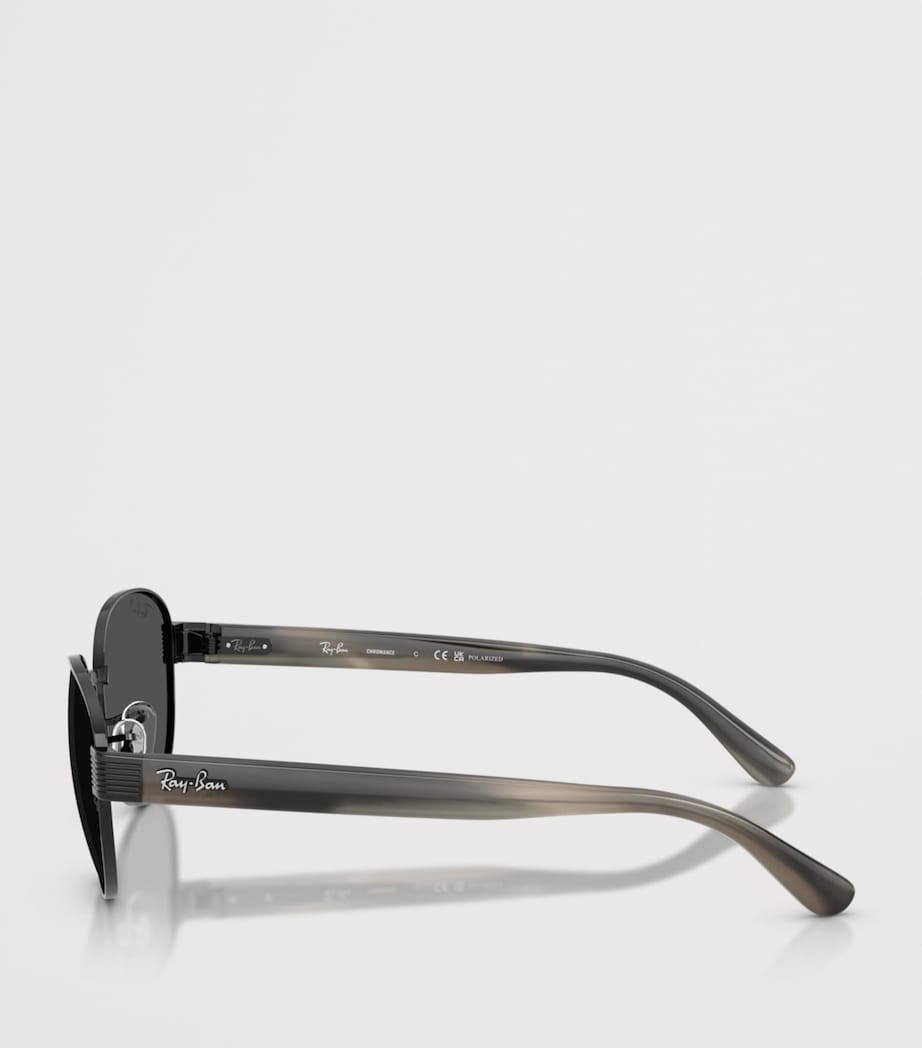 Ray-Ban RB3766 Polarized+ Lenses Square Sunglasses Black Image 3