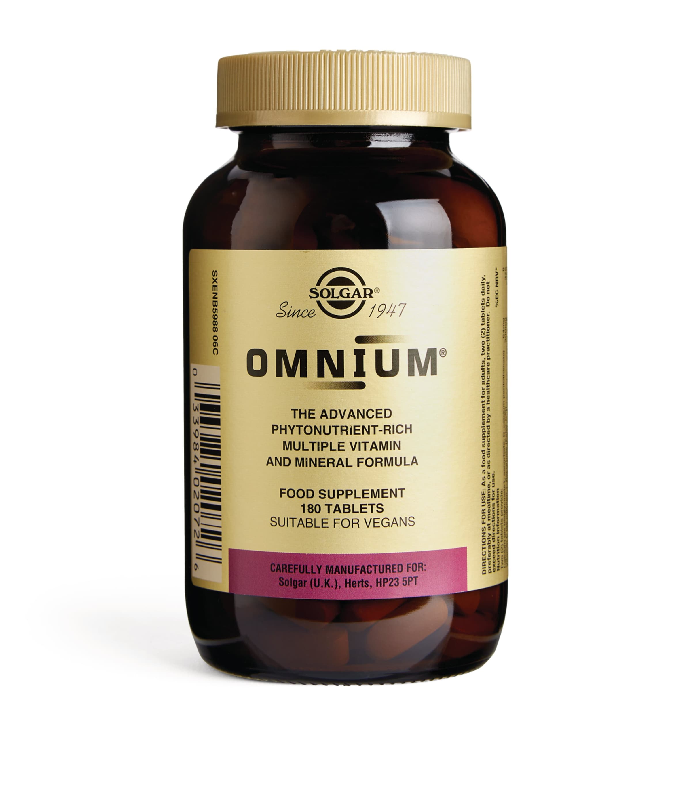 Solgar Omnium Multivitamin (180 Tablets) Image 1