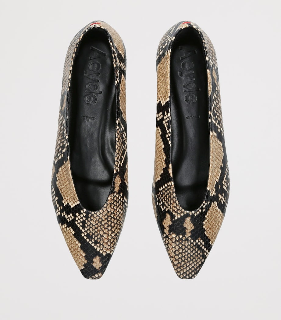 Snakeskin-Effect Leather Betty Ballet Flats MULT/OTHER Image 4