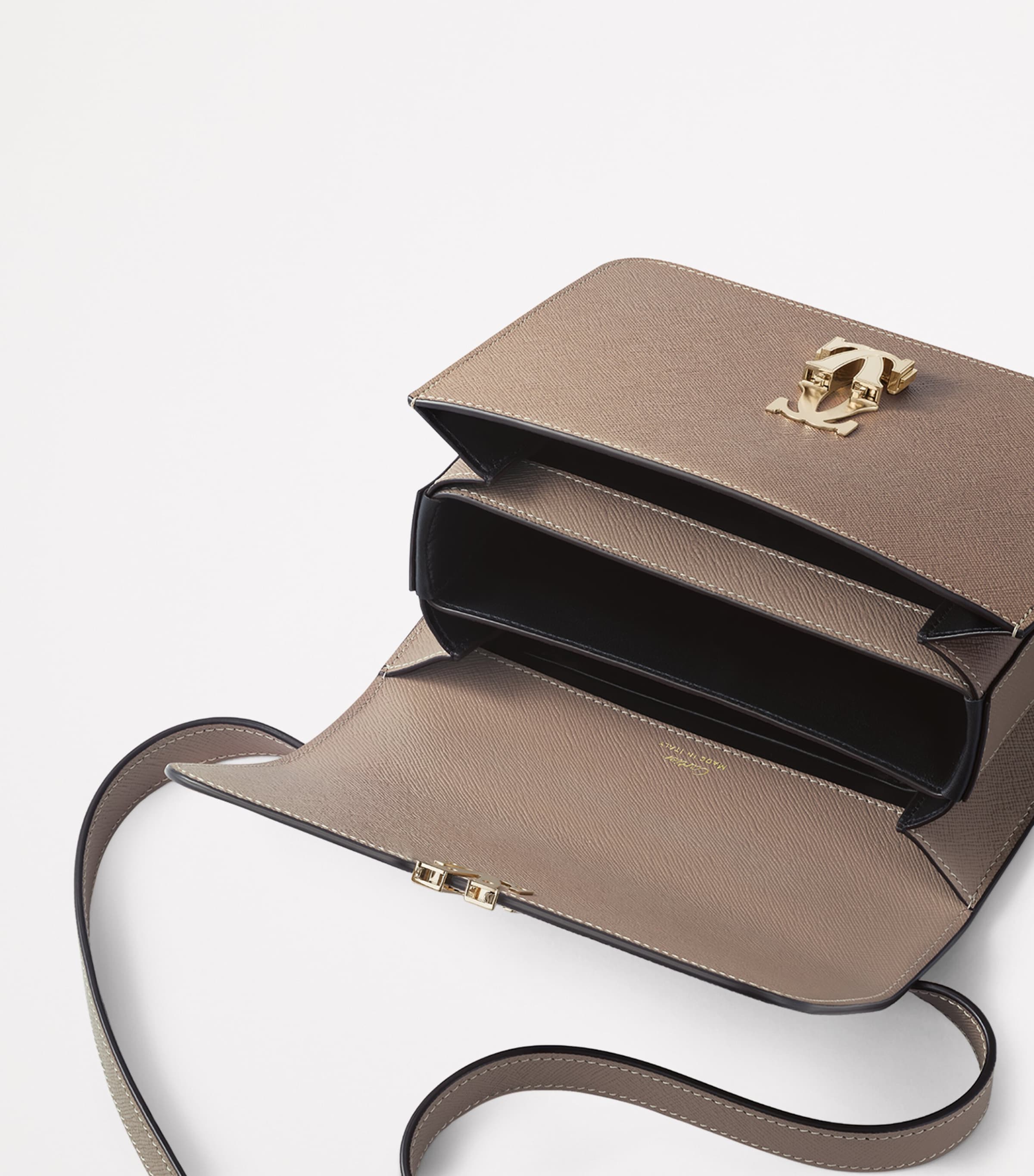 Mini Leather C de Cartier Shoulder Bag BEIGE Image 2