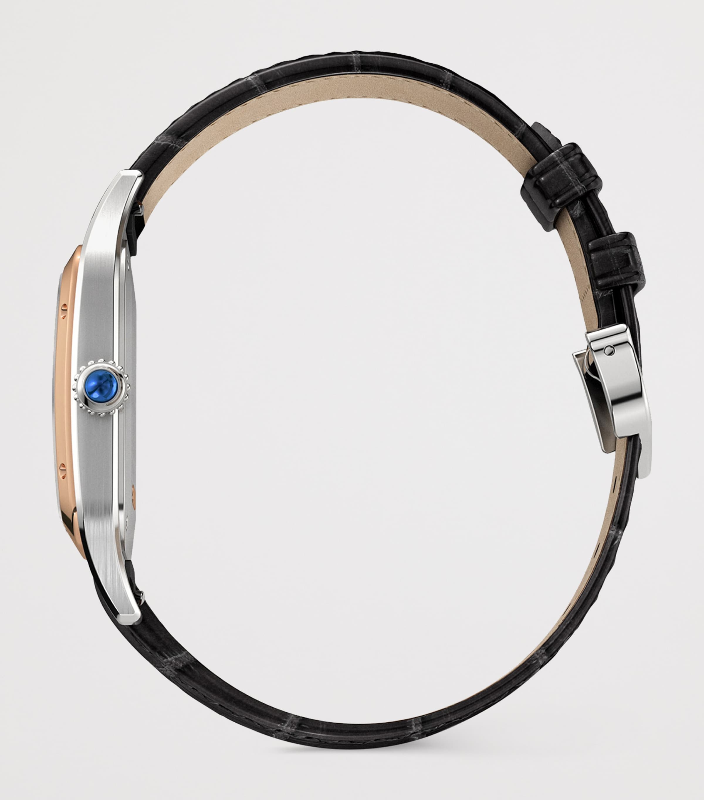 Large Rose Gold and Sapphire Santos-Dumont Watch 31.4mm ROSE GOLD Image 4