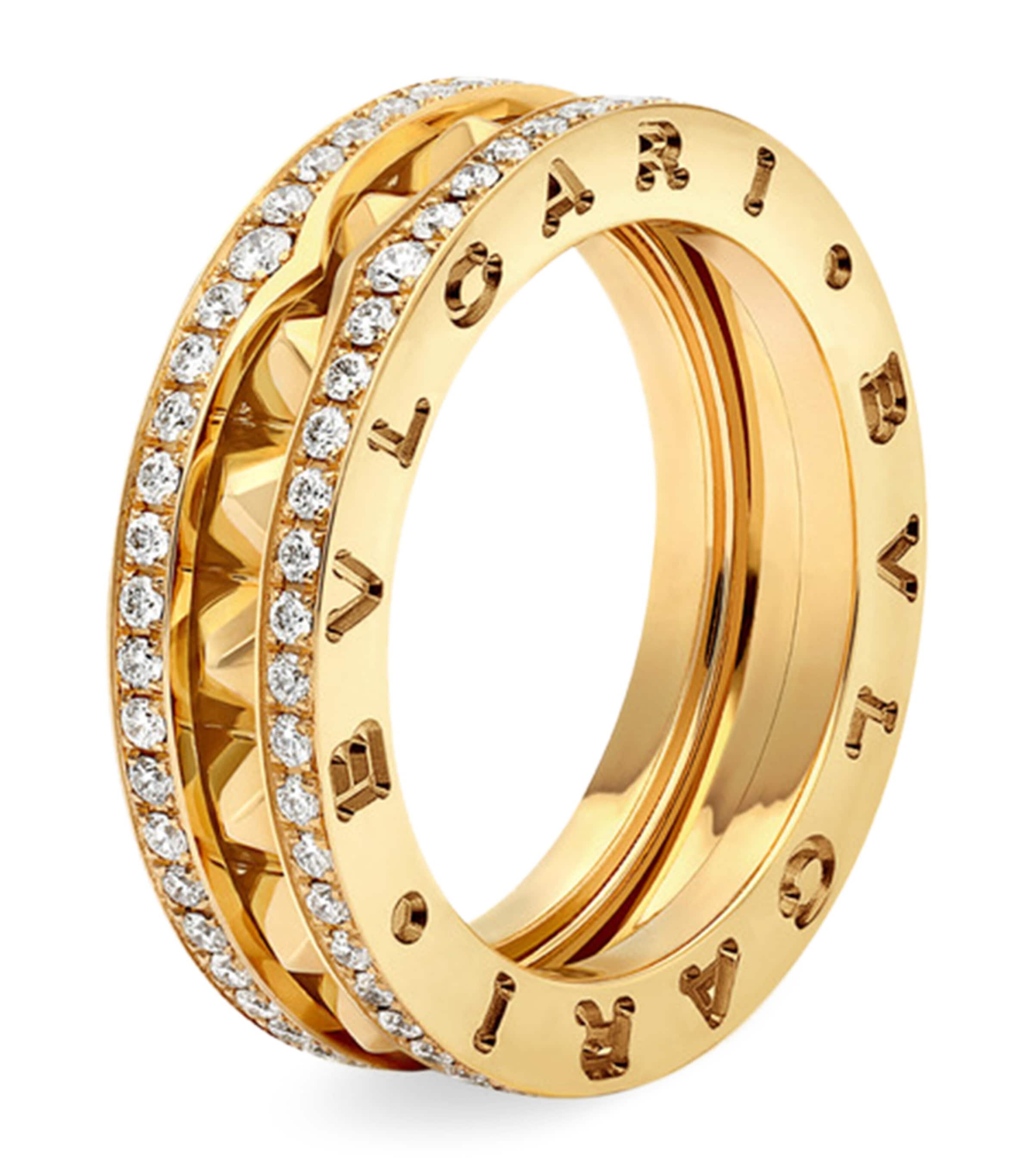 Yellow Gold and Diamond B.zero1 Rock One-Band Ring YELLOW GOLD Image 1