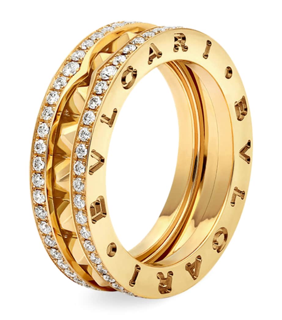 Yellow Gold and Diamond B.zero1 Rock One-Band Ring YELLOW GOLD Image 1