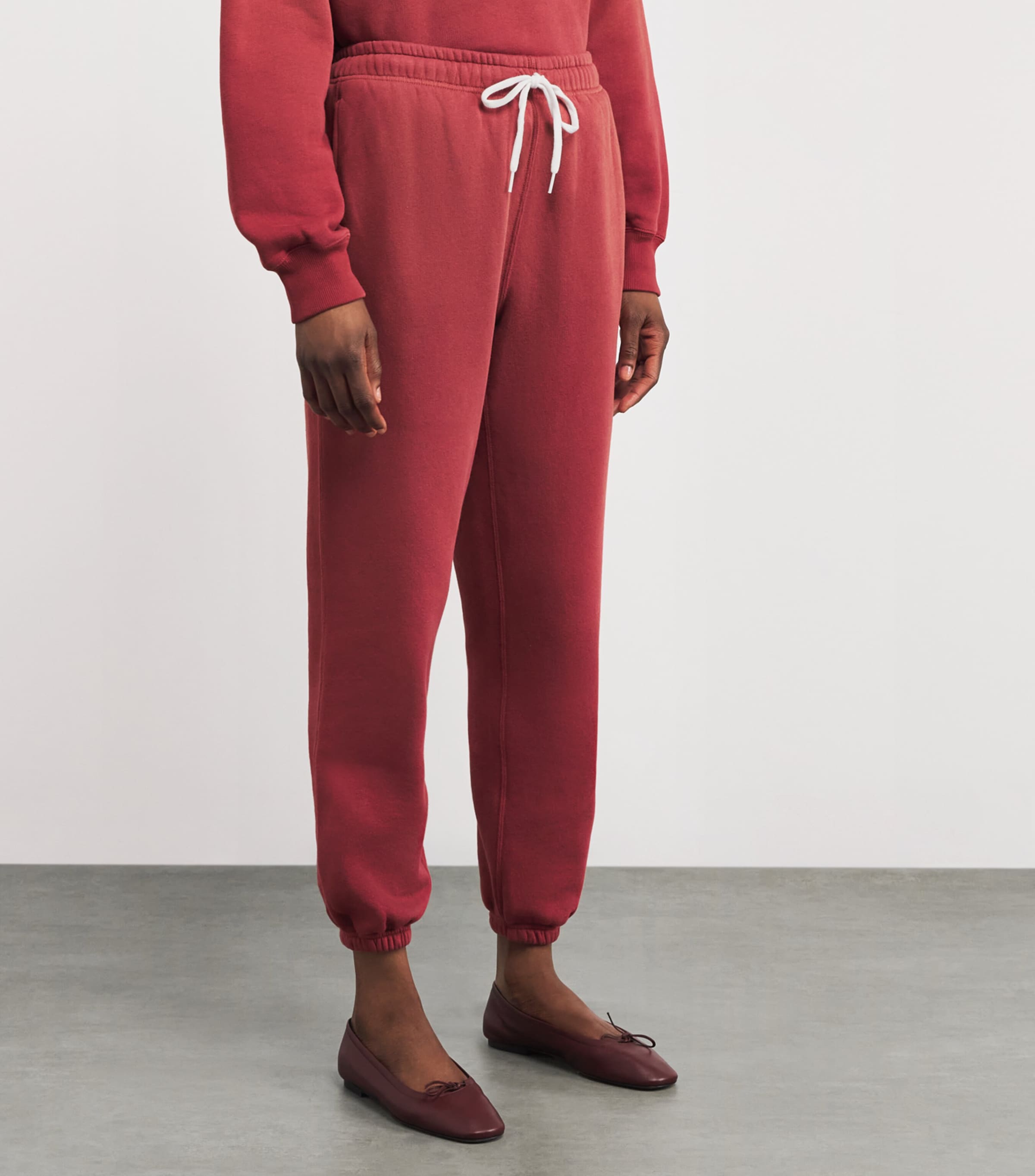 Cotton-Blend Cuffed Sweatpants RED SNAPPER Image 3